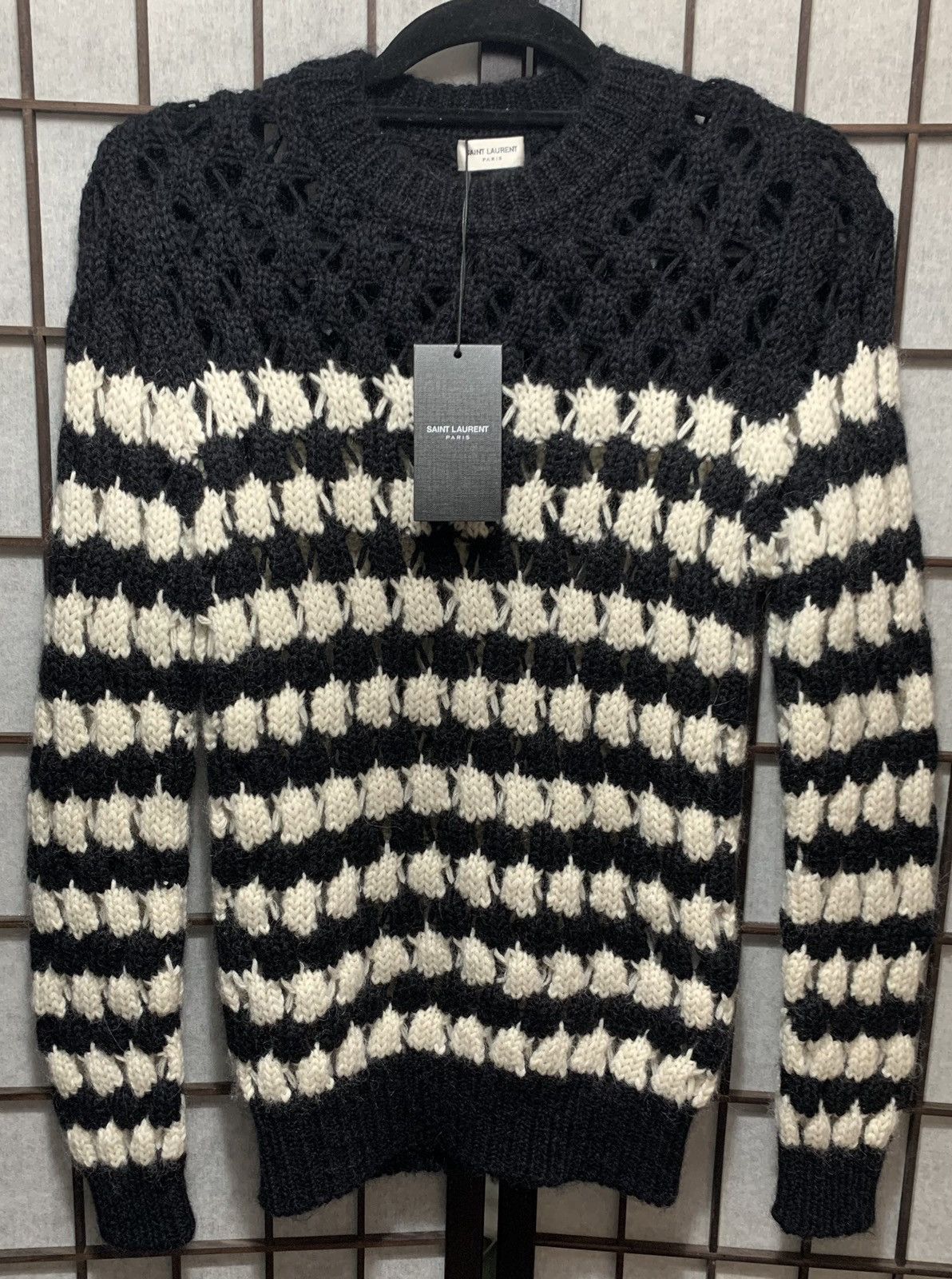 image of Grail Alpaca & Mohair Sweater By Slp Hedi Slimane in Black, Men's (Size XS)