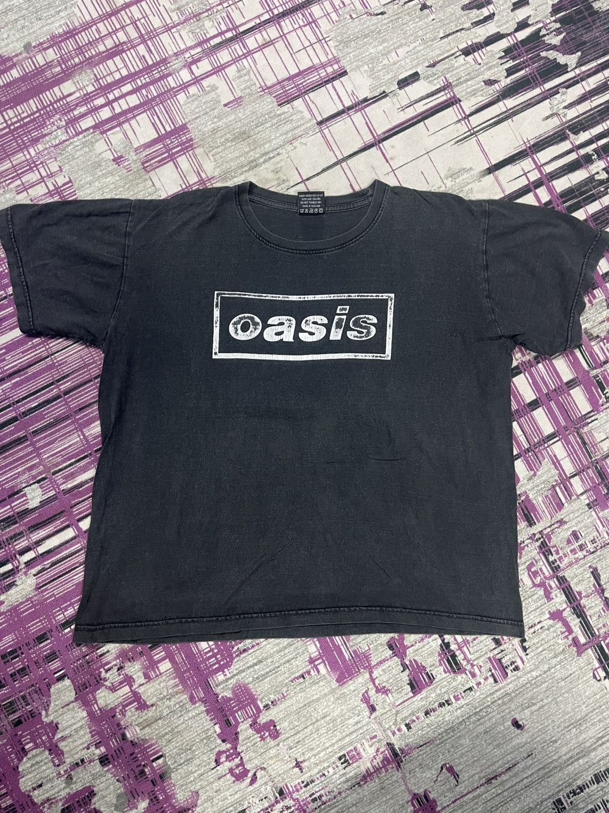 Band Tees VINTAGE OASIS BOX LOGO T-SHIRT VERY RARE Size US L / EU 52-54 / 3 - 1 Thumbnail
