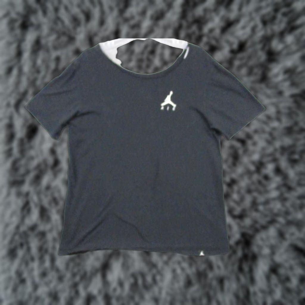 Nike Nike Air Jordan Shirt Black Large Men Short Sleeve Crew Neck AXT8407 Size US L / EU 52-54 / 3 - 1 Thumbnail