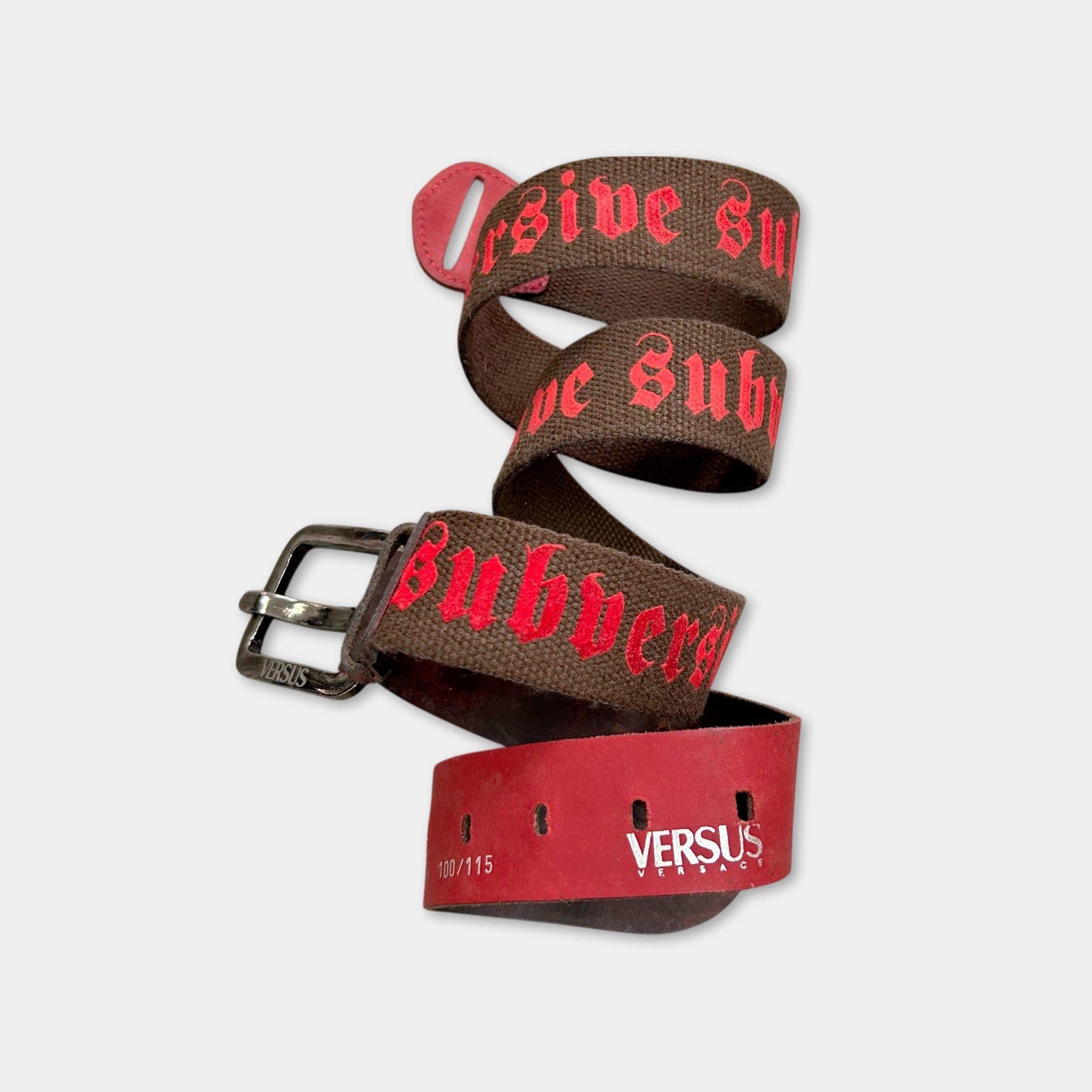 Versace Versace Versus "Subversive" Gothic Script Webbing Belt. Size ONE SIZE - 1 Thumbnail