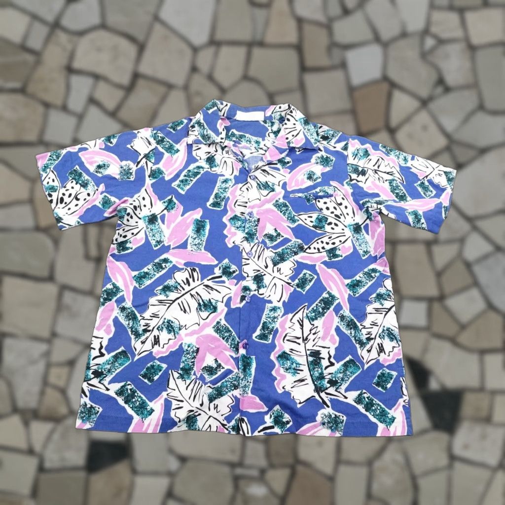 Hilo Hattie VINTAGE Hilo Hattie Shirt Mens XL Blue Floral Hawaiian Aloha Camp Button Up Size US XL / EU 56 / 4 - 1 Thumbnail