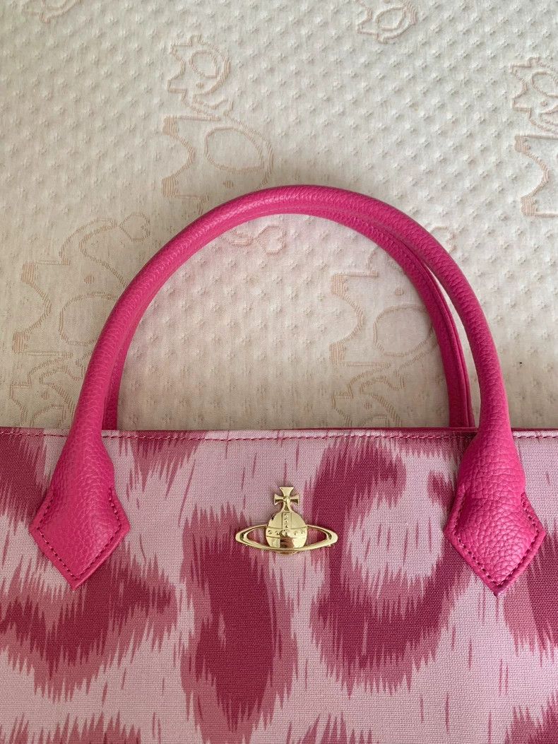 Vivienne Westwood Vivienne Westwood size os Pink leopard print Saturn briefca Size ONE SIZE - 2 Thumbnail
