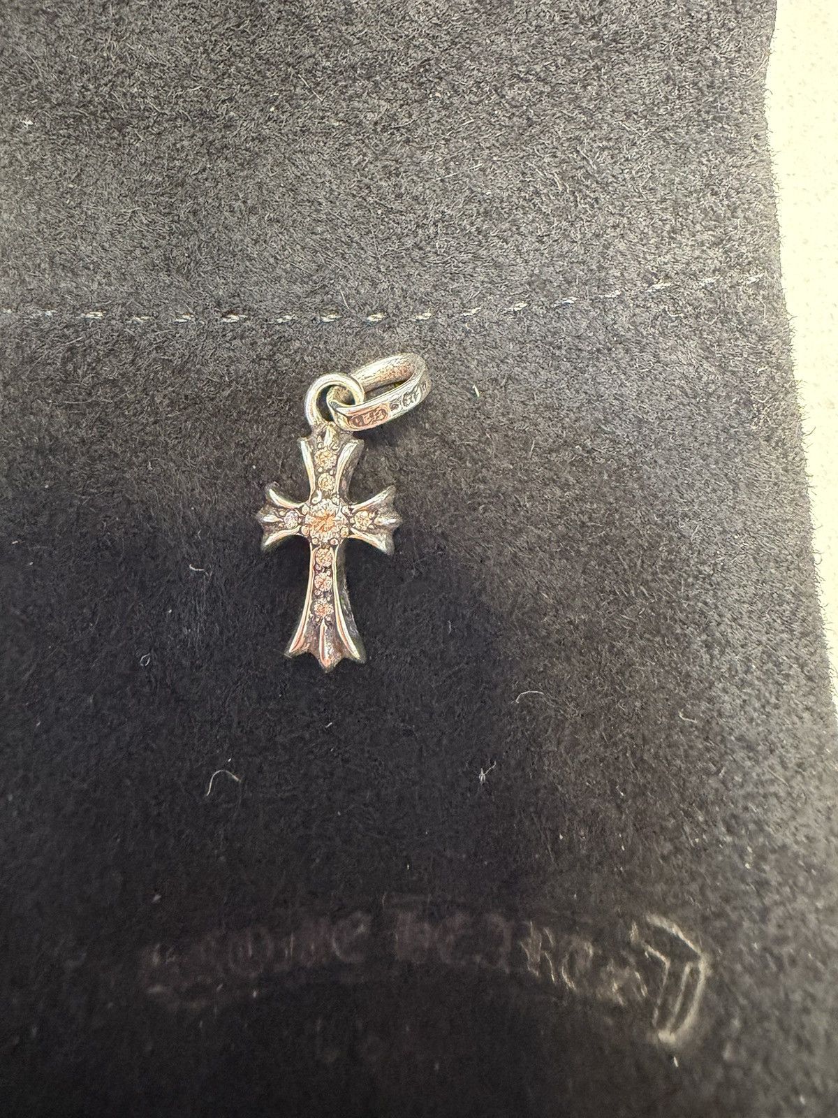 Chrome Hearts Baby Fat Cross Charm Silver with Pave Diamond Size ONE SIZE - 9 Thumbnail