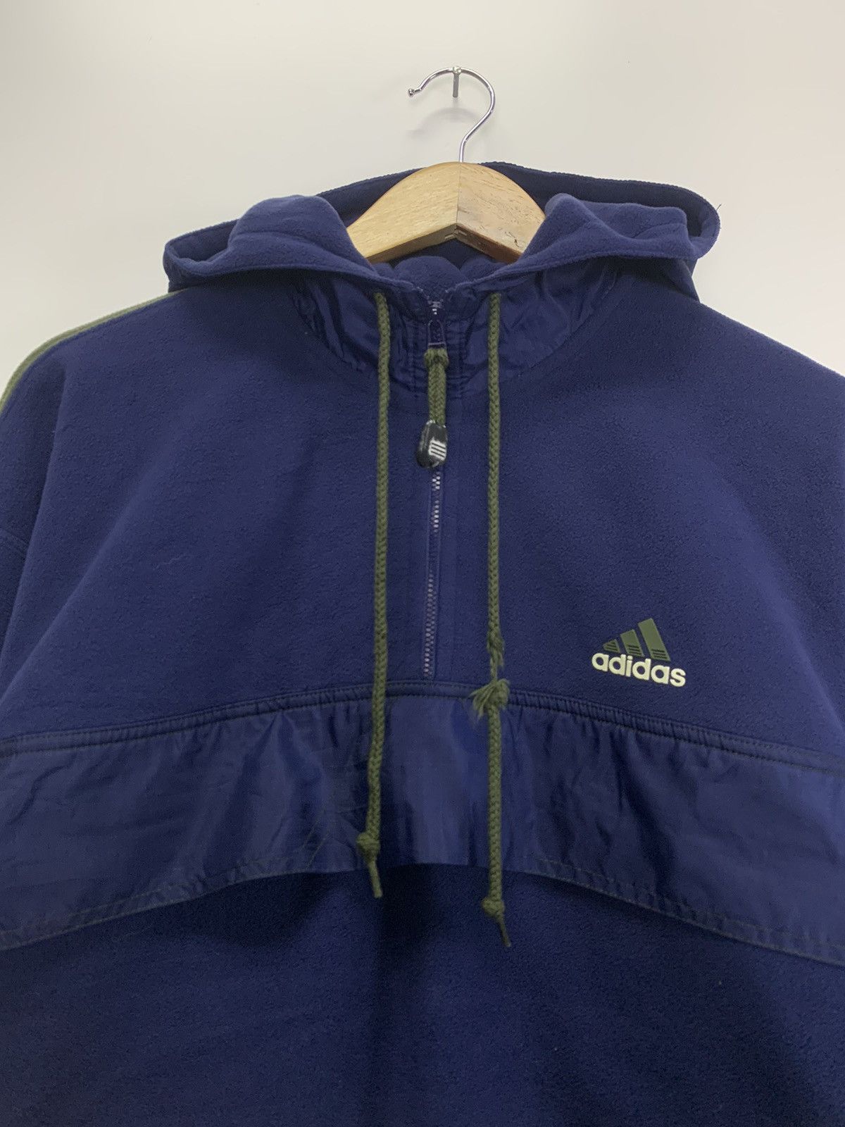 Adidas × Vintage Vintage 90s Adidas hoodie Size US L / EU 52-54 / 3 - 3 Thumbnail