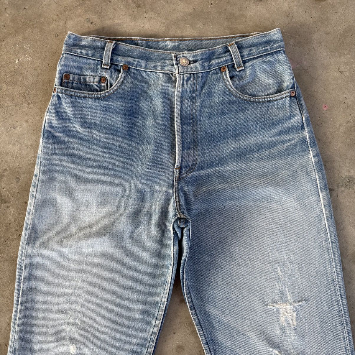 Levi's Vintage Clothing W30x30 Vintage Levi's 701 USA Faded Button Fly Denim Jean Size US 30 / EU 46 - 3 Thumbnail