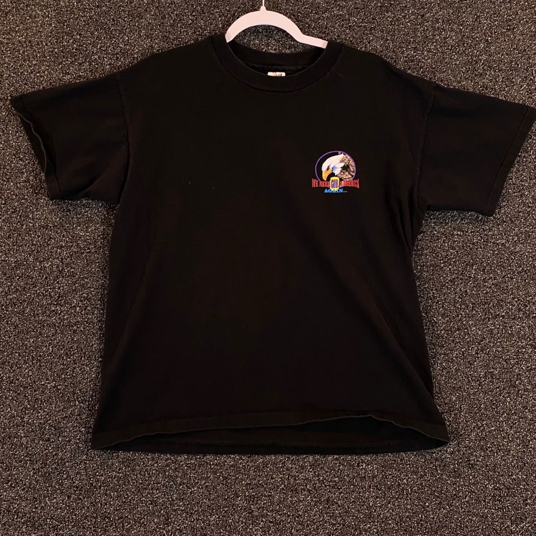 Anvil VINTAGE God Shirt Mens Large Black Need God Again Short Sleeve Eagle Graphic Size US L / EU 52-54 / 3 - 2 Thumbnail