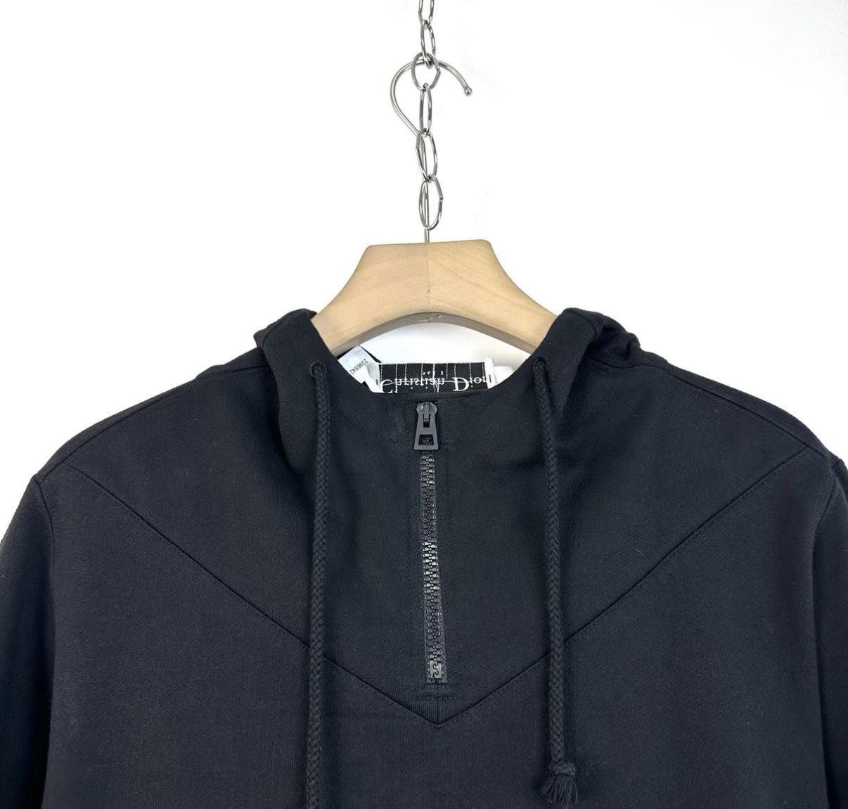 Dior Dior Black Chest Printed Logo Half-Zip Sweatshirt K12 Size US S / EU 44-46 / 1 - 3 Thumbnail