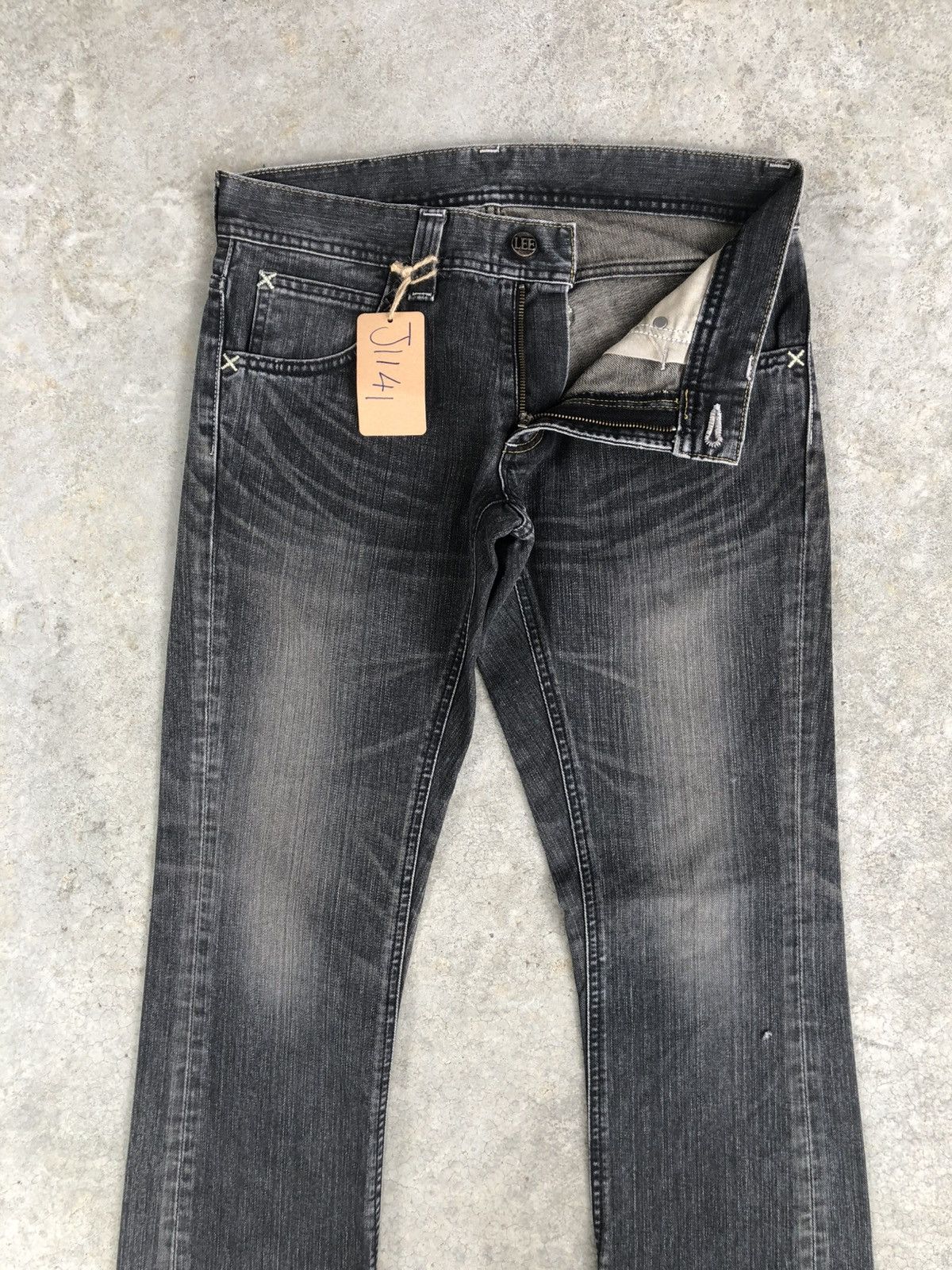 If Six Was Nine Japanese Lee Flared Jeans Distressed Jeans Size US 33 - 3 Thumbnail