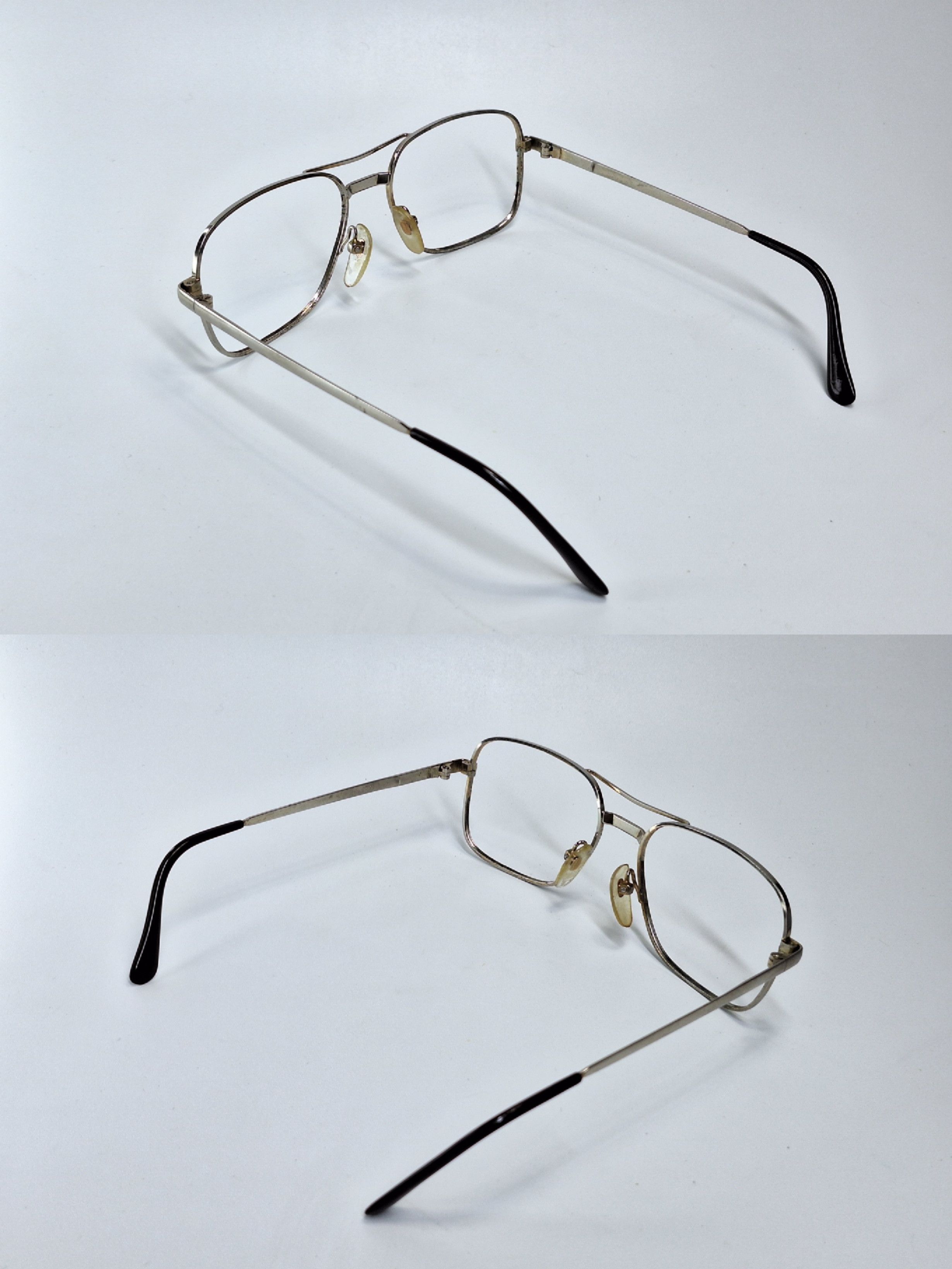 Other 80s Japan Vintage Double Bridge Metal Eyeglass Frame Y2K Size ONE SIZE - 8 Thumbnail