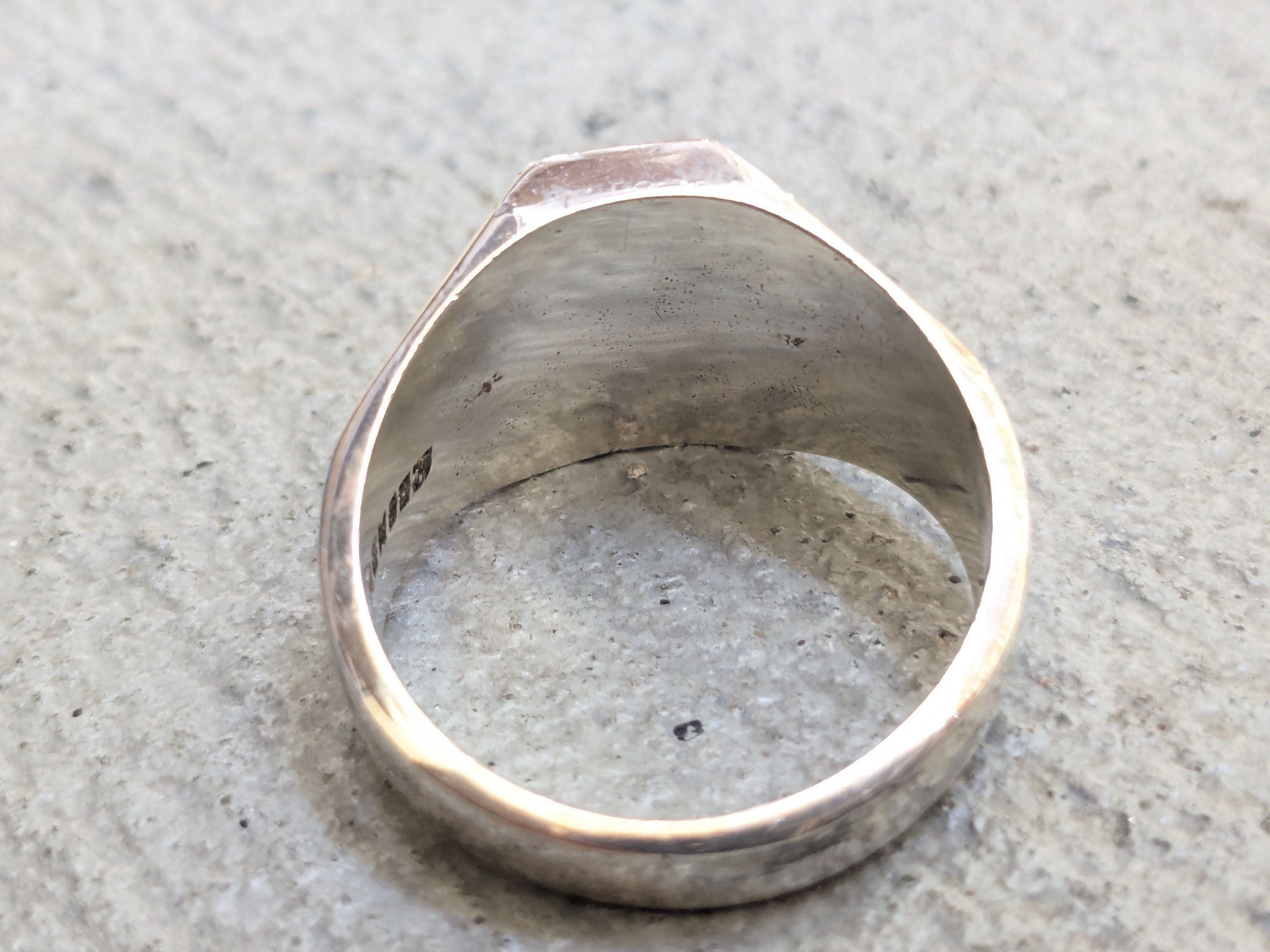 Vintage Vintage Sterling Silver Ring Blue Sodalite Oval 13.5 Mexico Size ONE SIZE - 7 Thumbnail
