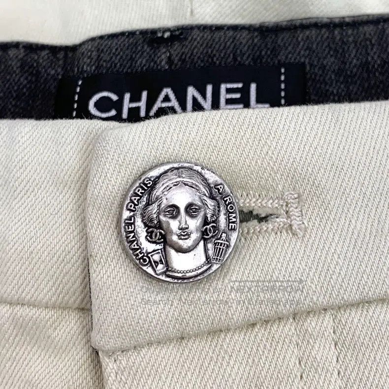 Chanel Chanel Colour-blocked cotton casual denim trousers Size 25" / US 0 / IT 36 - 5 Thumbnail