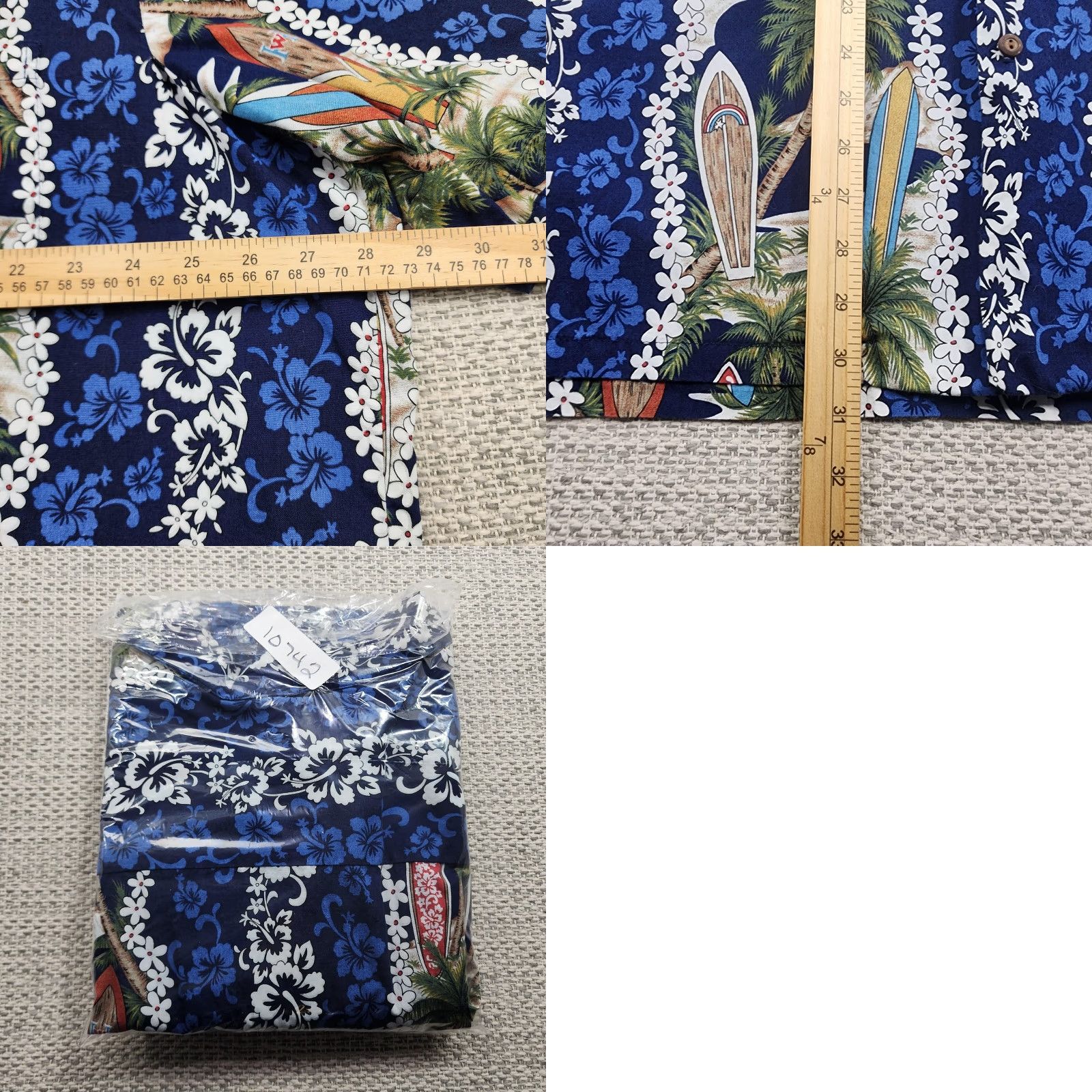 Vintage VINTAGE KY'S Hawaiian Aloha Shirt Mens 3XL Blue Surfboard Palm Hibiscus Made in Hawaii Size US XXL / EU 58 / 5 - 8 Thumbnail