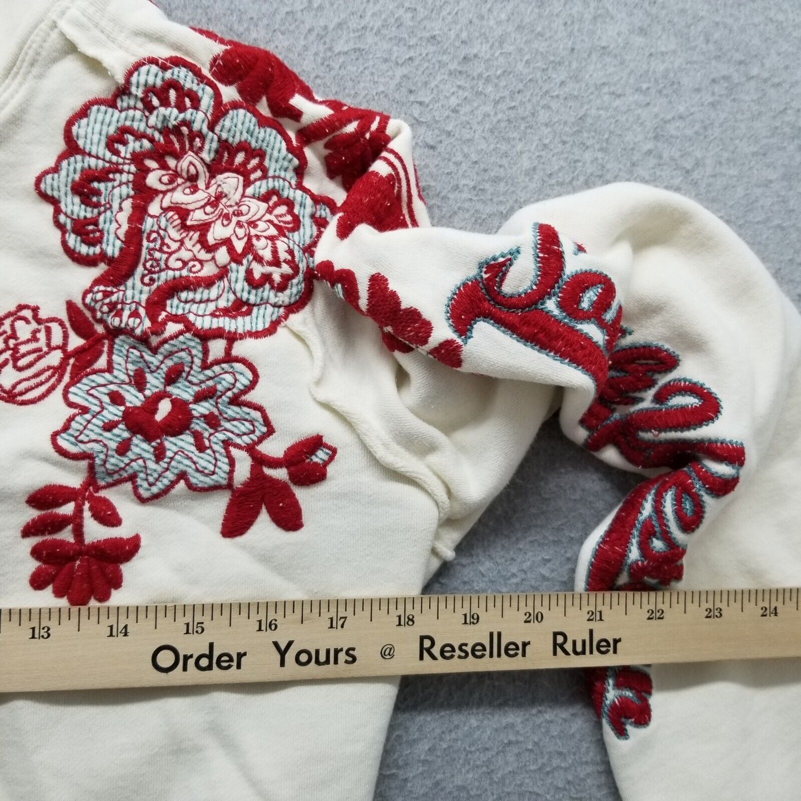 Johnny Was Johnny Was Jacket Womens Large Mock Neck Embroidered Size L / US 10 / IT 46 - 4 Thumbnail
