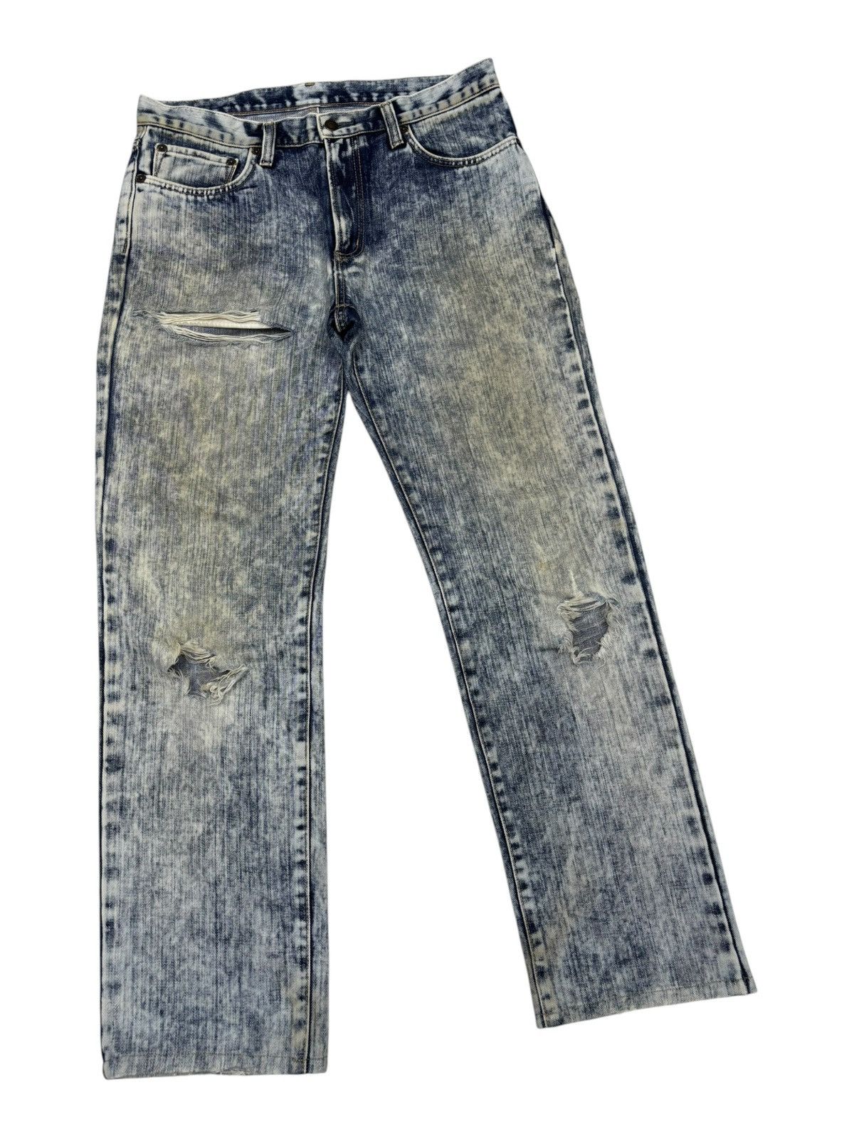 Kapital Edwin No 403 Acid Wash Made In Japan Distressed Denim Jeans Size US 34 / EU 50 - 3 Thumbnail