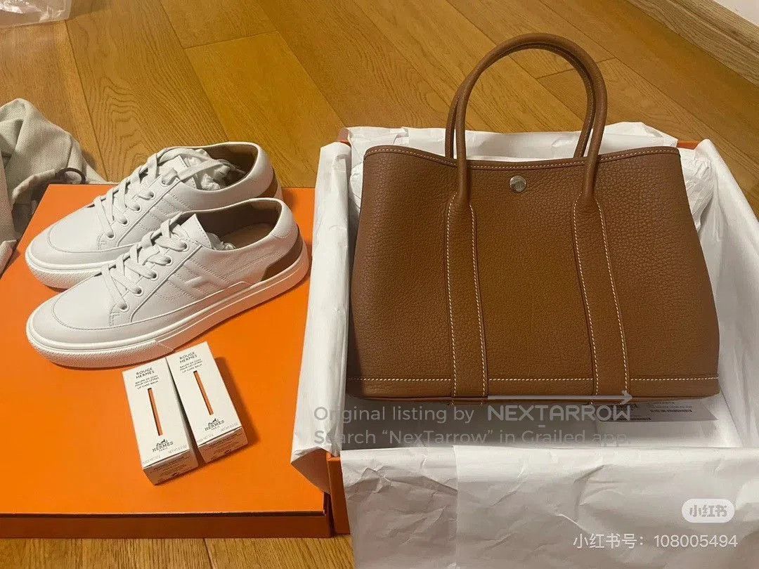 Hermes Hermes Classic White Sneakers H Logo Brown Tail. Size US 5.5 / IT 35.5 - 7 Thumbnail