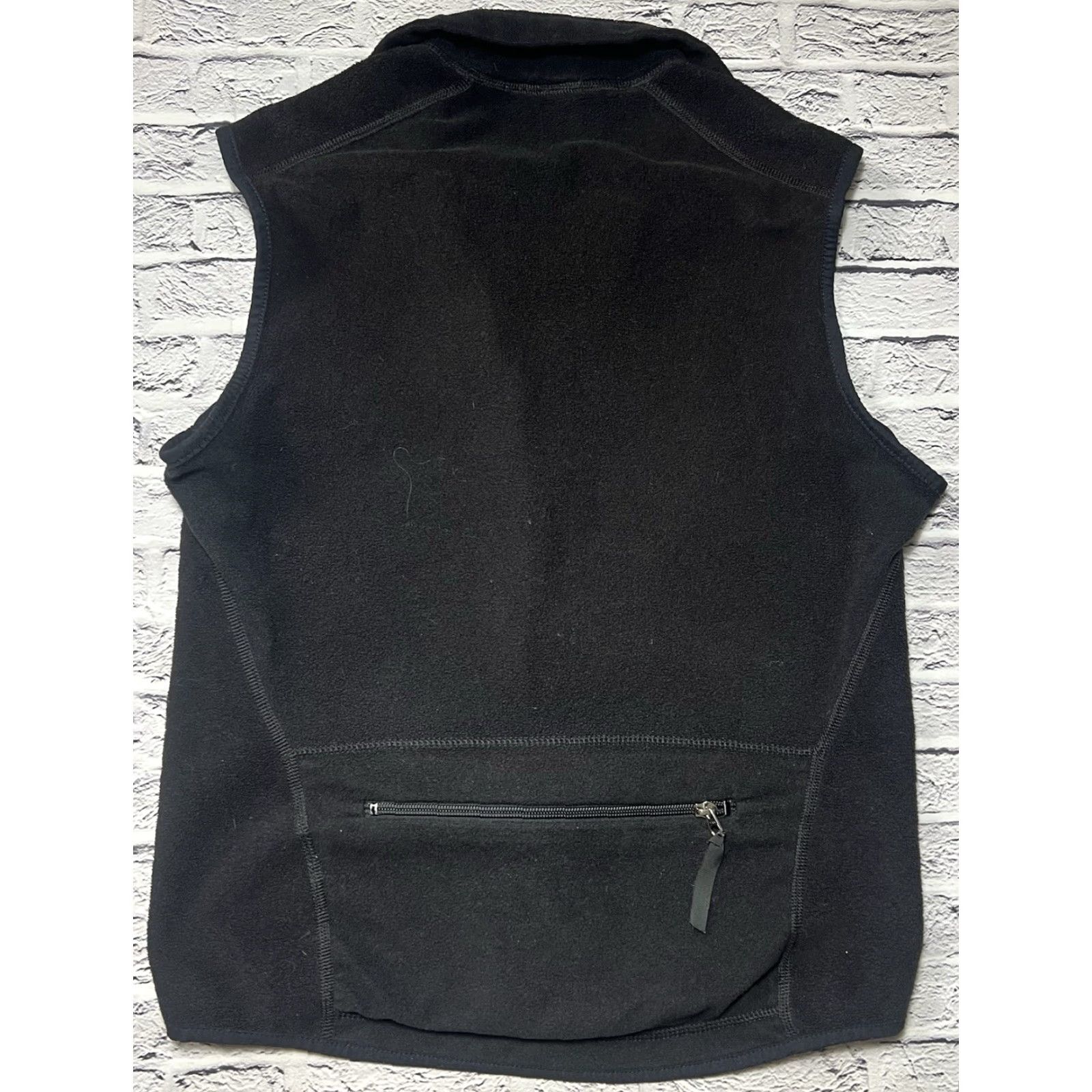 Patagonia VINTAGE Patagonia Flyer USA Cycling Vest Mens S Black Windbreaker Vest / Regular Fit / Zip Pockets / Fleece Lining Size US S / EU 44-46 / 1 - 4 Thumbnail
