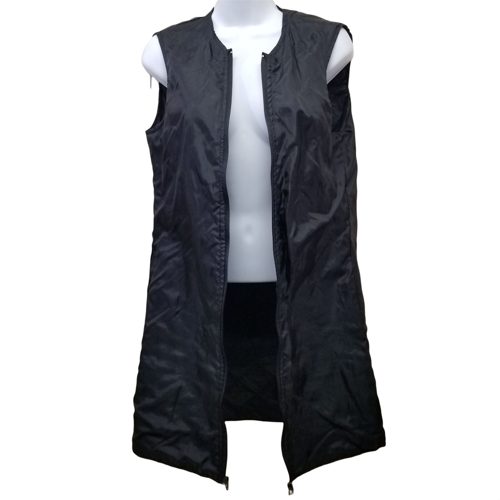 Zara Zara Basic S Black Coat Hood Removable Zip In Liner Vest Win Size S / US 4 / IT 40 - 3 Thumbnail