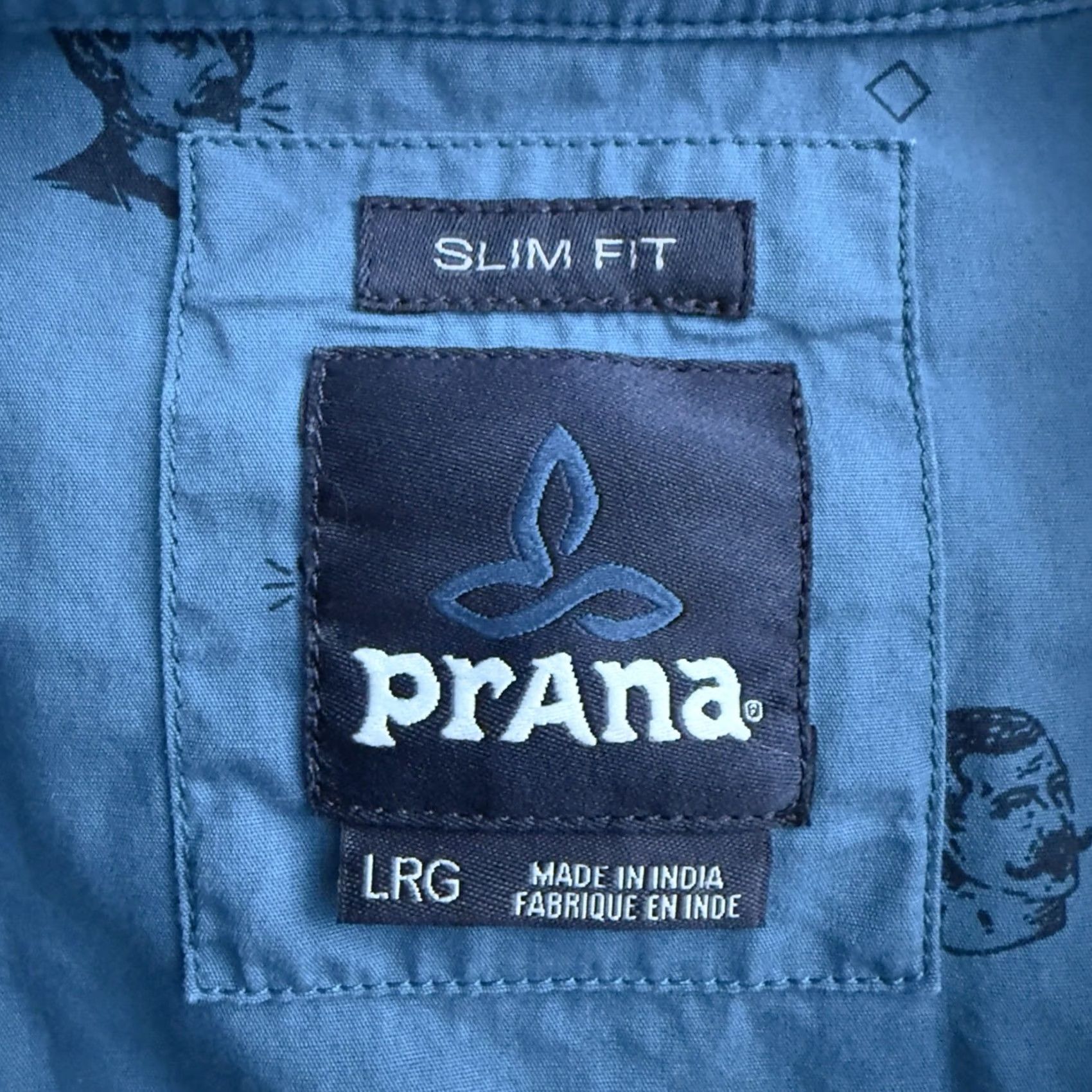 Prana prAna Blue Slim Fit Long Sleeve Button-Down Shirt Mens L Size US L / EU 52-54 / 3 - 4 Thumbnail
