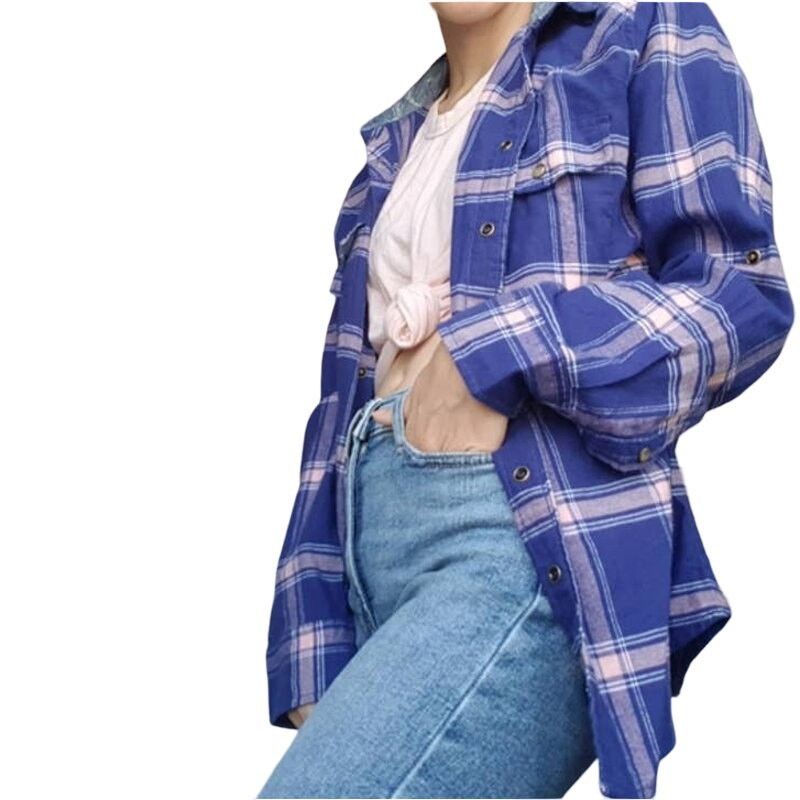 JACHS NY JACHS Girlfriend Flannel Shirt Snap Plaid Paisley Cuff Size S / US 4 / IT 40 - 1 Thumbnail