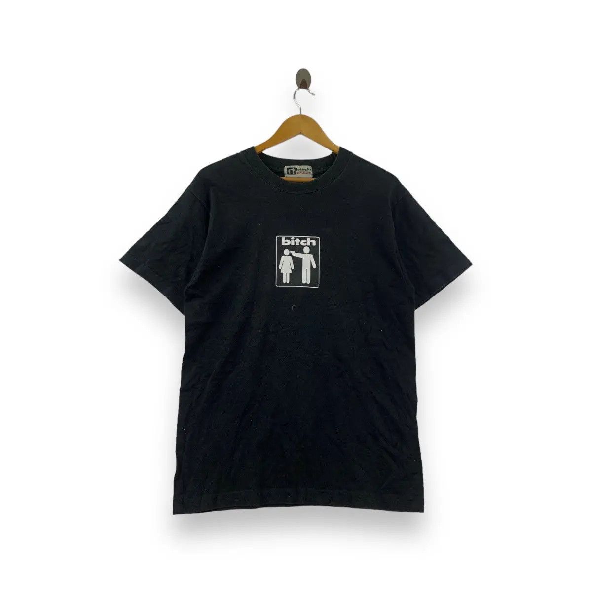 Vintage Vintage 90’ BITCH SKATEBOARDS Hip Hop Rap Tee Shirt Size US M / EU 48-50 / 2 - 1 Thumbnail