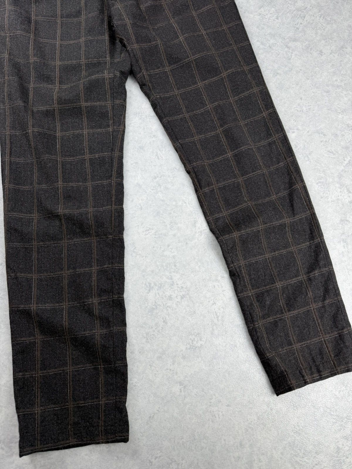L.B.M. 1911 L.B.M. 1911 Tailored Wool Trousers Check Brown Size 50R Size 40R - 2 Thumbnail