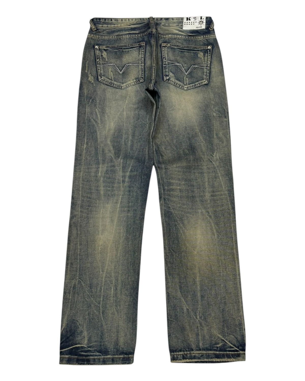Junya Watanabe Rare Vintage Mud Wash Junya Watanabe Style Distressed Denim Size US 33 - 2 Thumbnail