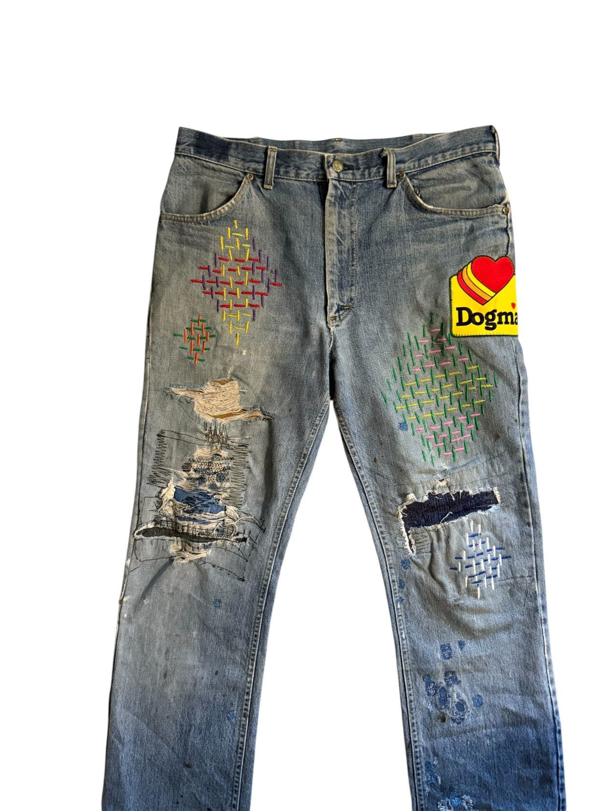 Kentucky Boy Tyler KentuckyBoyTyler Dogma V1 Mock Mend Jeans Size US 35 - 6 Thumbnail