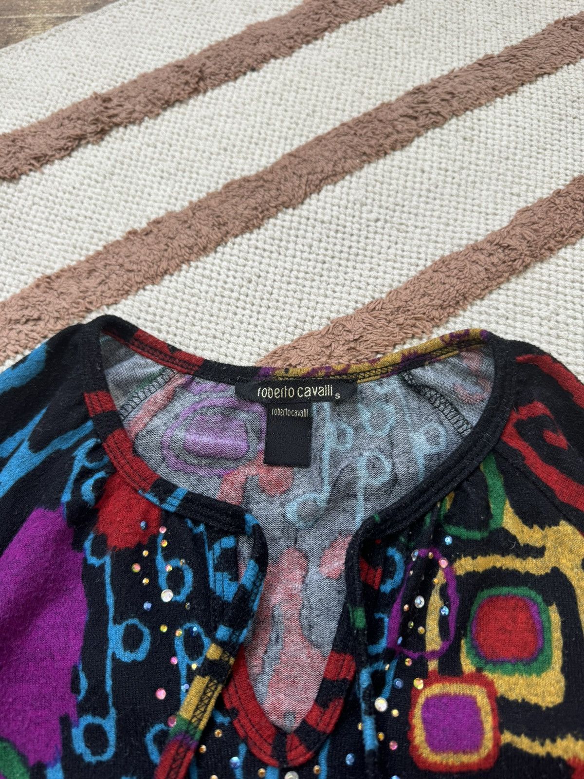 Roberto Cavalli VINTAGE ROBERTO CAVALLI 2000s PRINTED SWEATSHIRT Size S / US 4 / IT 40 - 2 Thumbnail