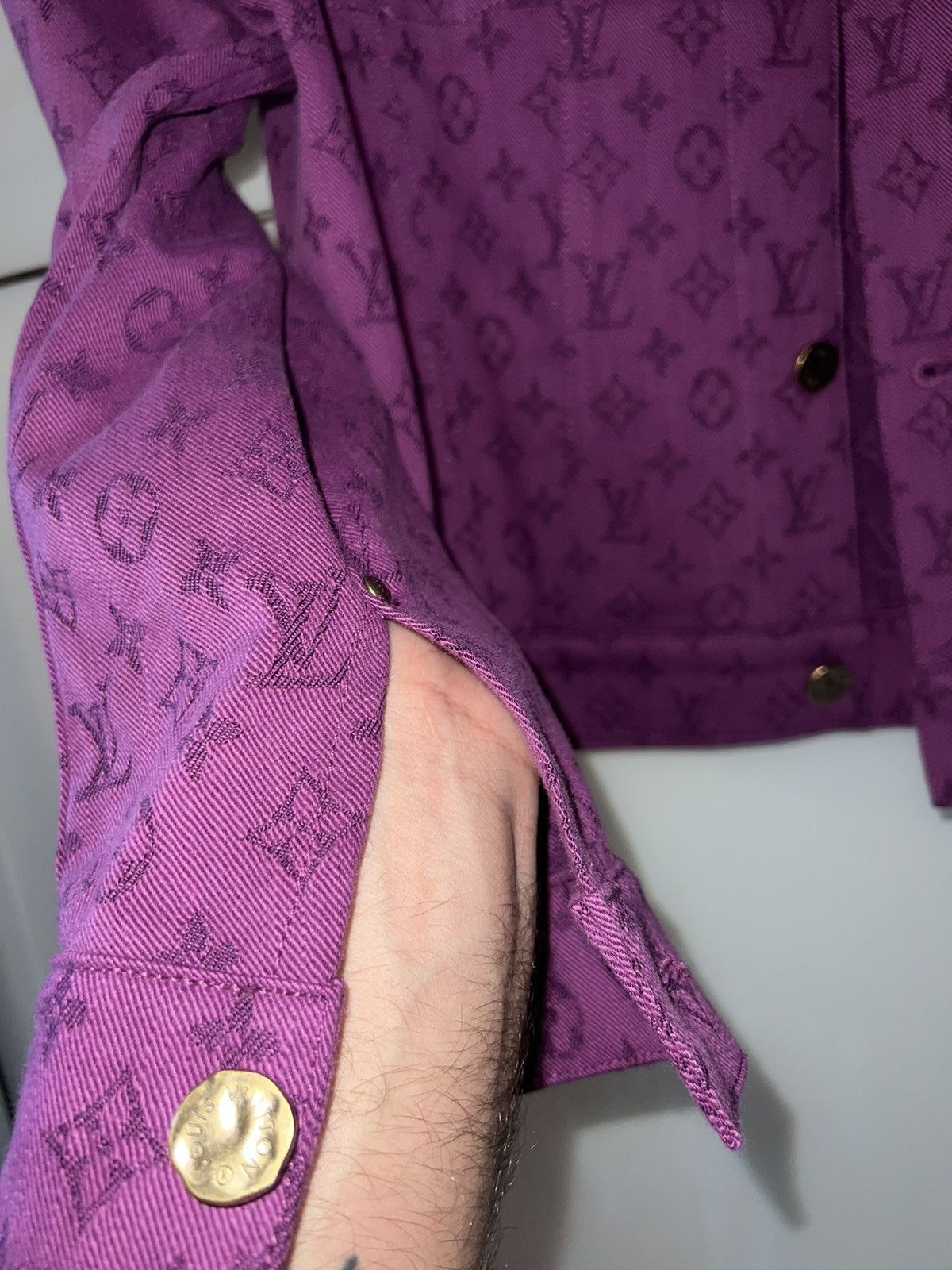 Louis Vuitton Louis Vuitton Monogram Pink Denim Jacket Size US L / EU 52-54 / 3 - 4 Thumbnail