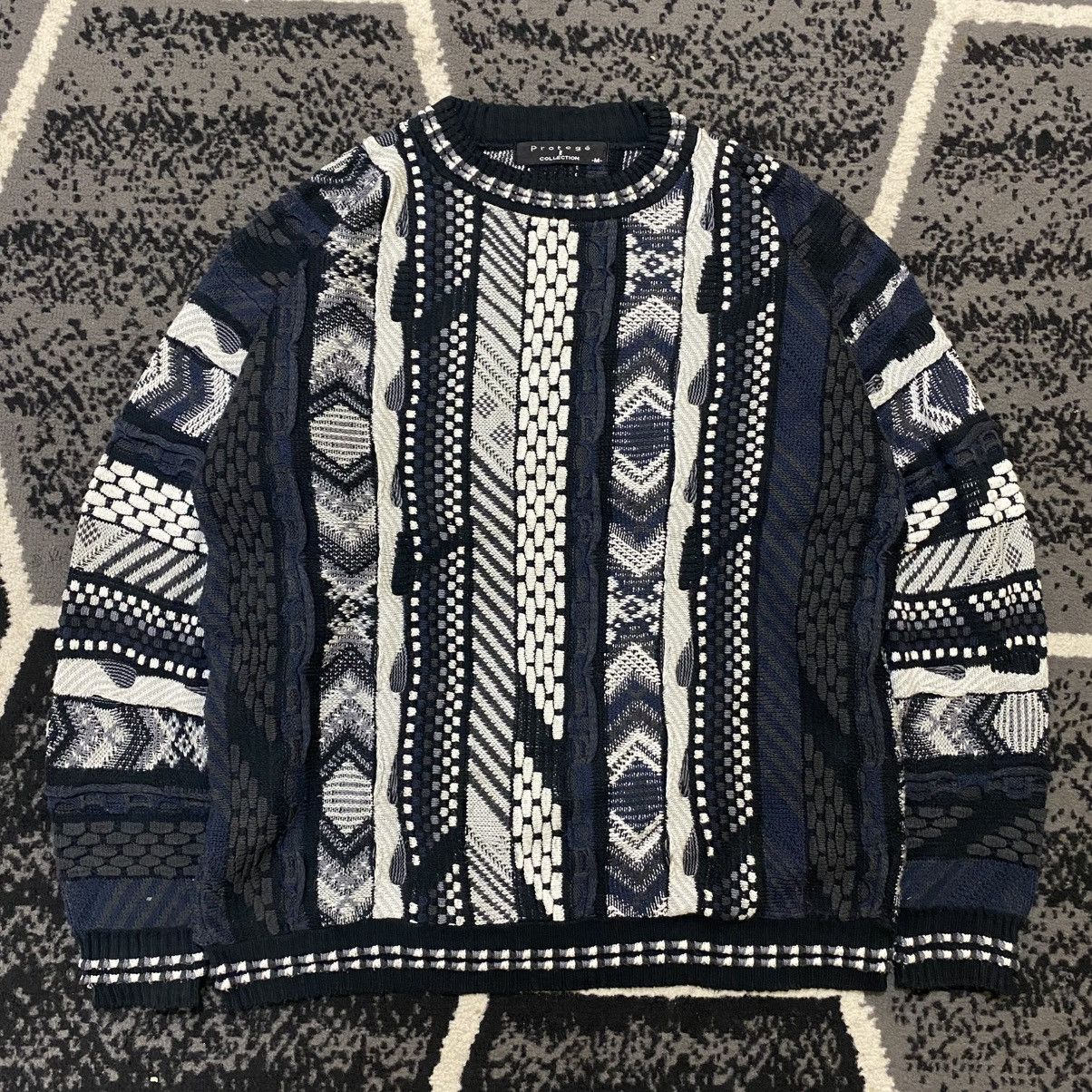 Vintage 90s Protege Coogie Style 3D Knit Sweater
