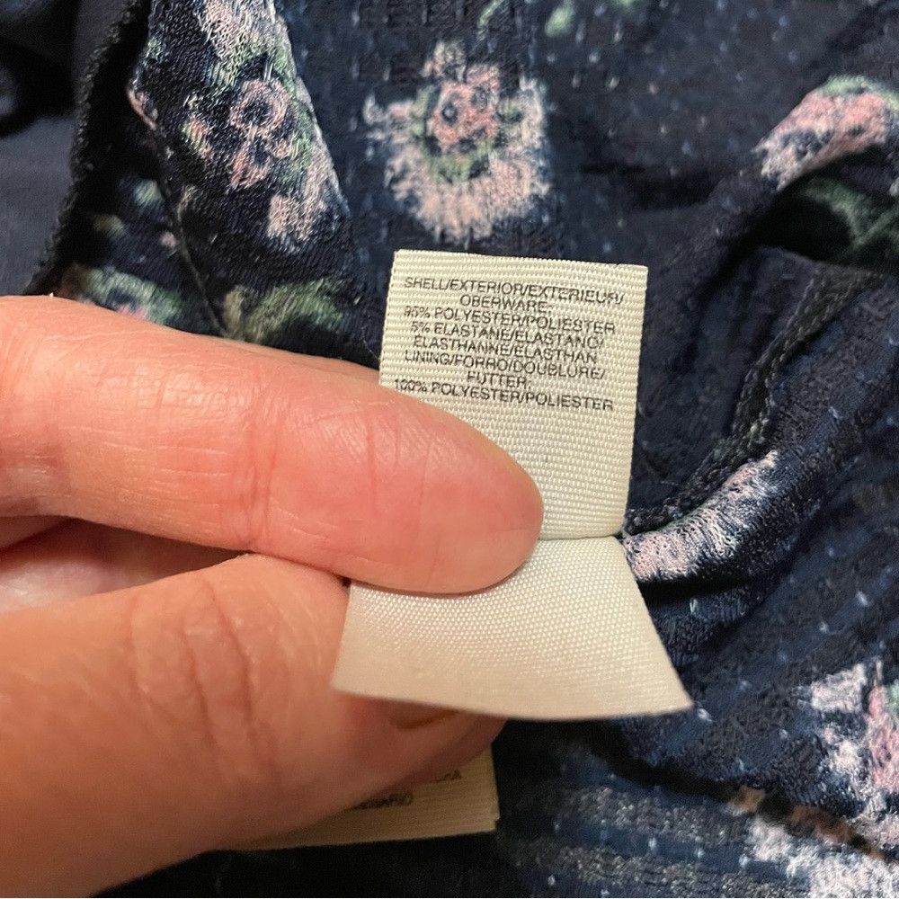 Other NWT New $118 RACHEL Rachel Roy Navy Floral Ruffle Tiered Dr Size S / US 4 / IT 40 - 8 Thumbnail