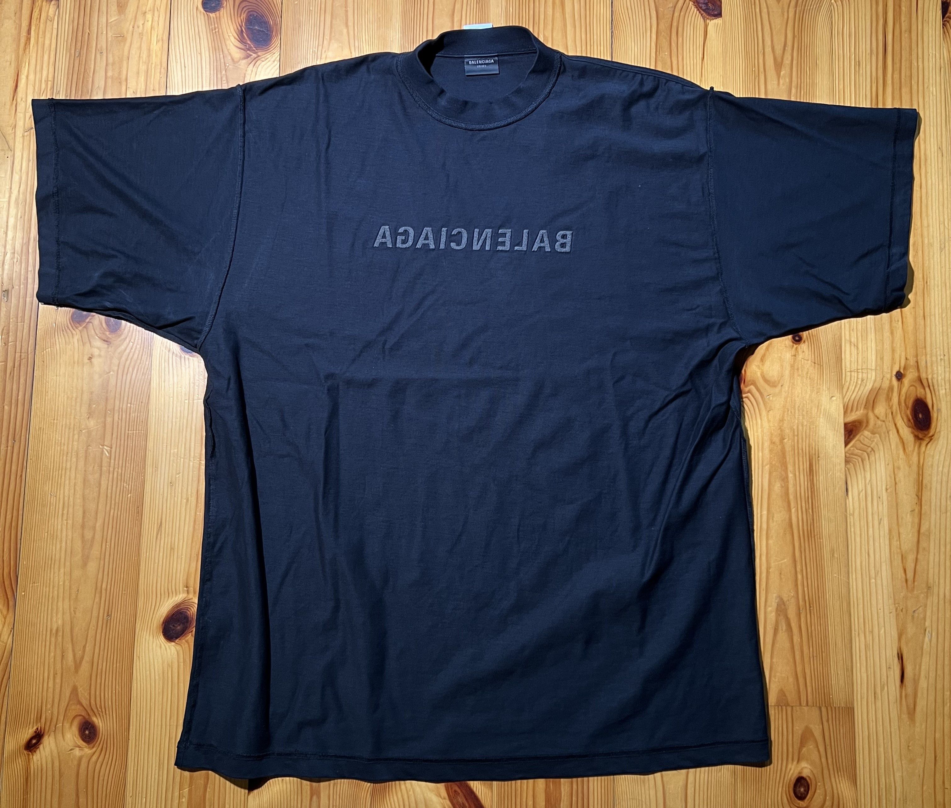Balenciaga Balenciaga Mirror Logo T-Shirt Size US L / EU 52-54 / 3 - 1 Thumbnail