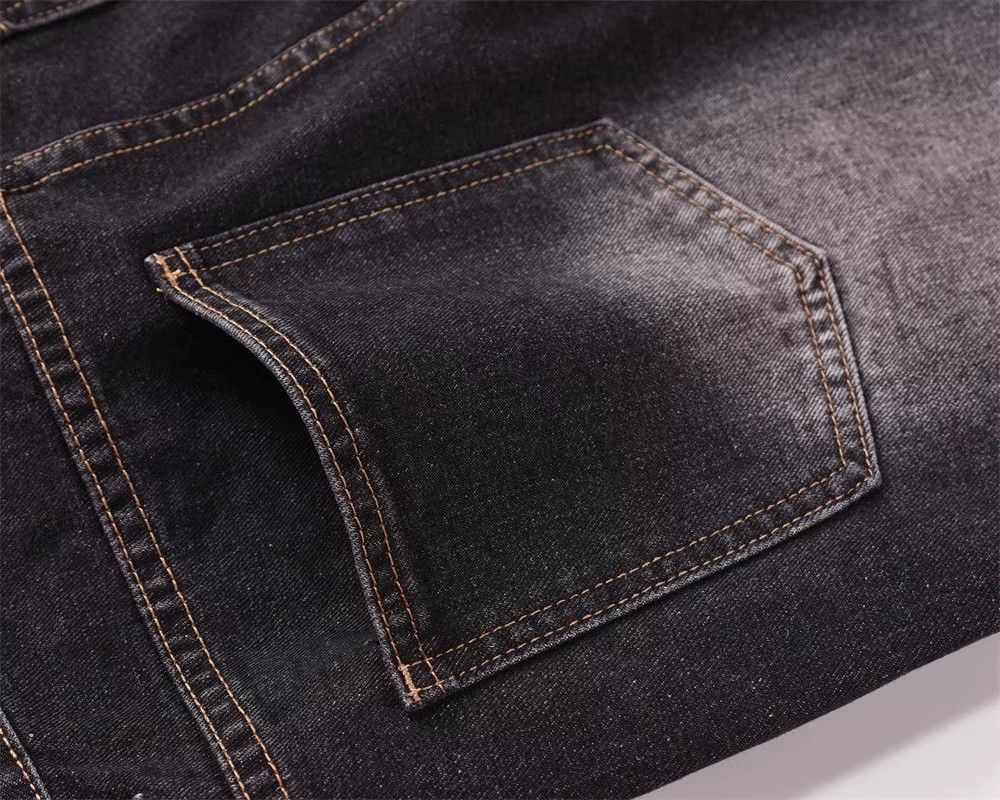 Japanese Brand × Jean Men's black retro washed straight jeans casual wide leg Size US 32 / EU 48 - 6 Thumbnail