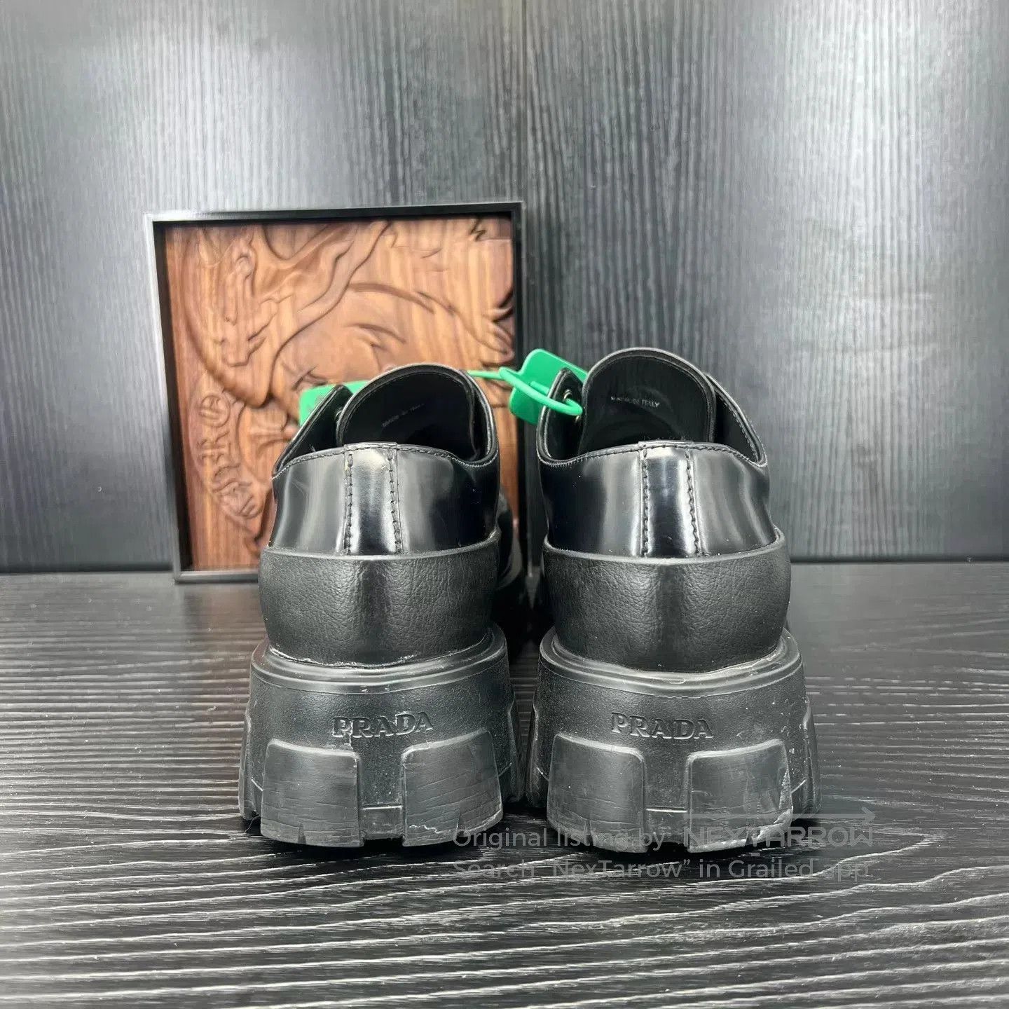 Prada Black Leather Chunky Sole Lace. Size US 8 / EU 41 - 5 Thumbnail