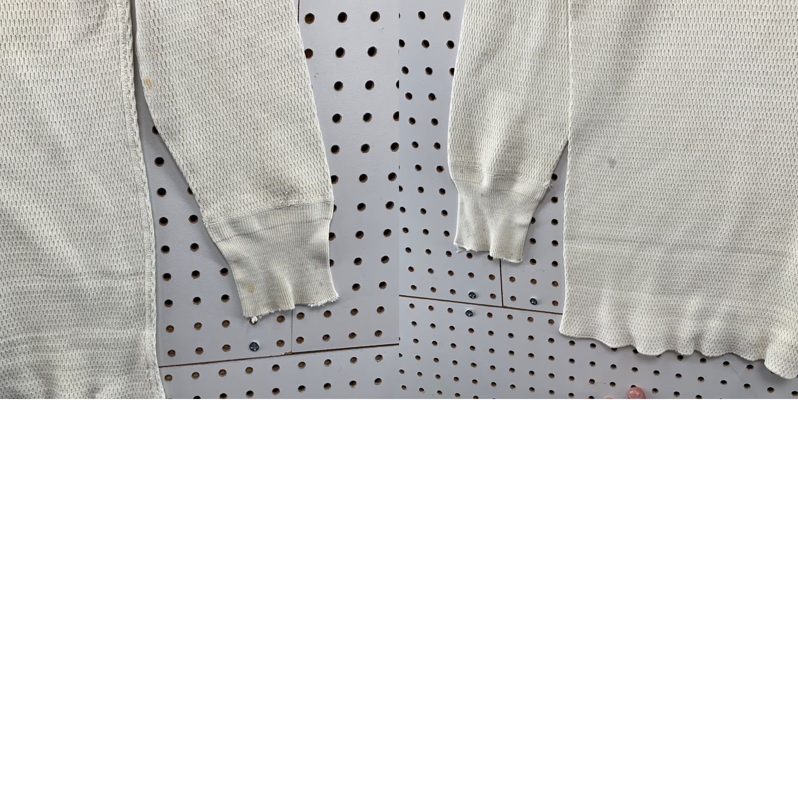 Vintage VINTAGE Bodygard T-Shirt Shirt Mens L Beige Thermal Waffle Knit Long Sleeve 50s 60s Cotton Grunge Winter Fall Spring Mens Size US L / EU 52-54 / 3 - 9 Thumbnail