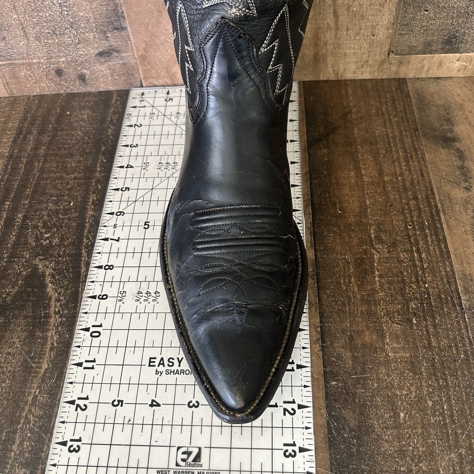 Nocona Boots Nocona Vintage Black Western Cowboy Boots Mens 13 A Size US 13 / EU 46 - 5 Thumbnail