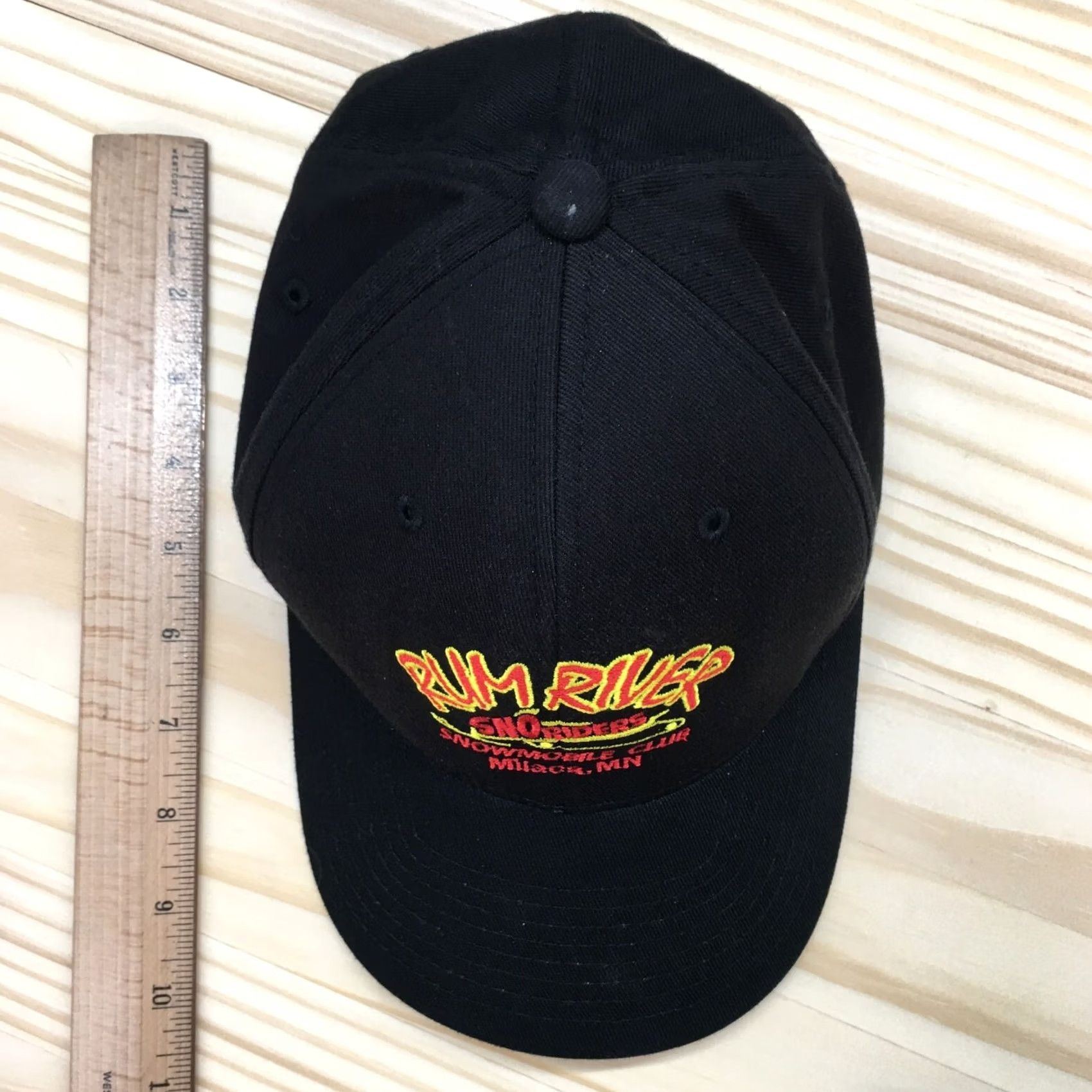 Port Authority Port Authority Baseball Hat Men Black S-M Curved Brim Embroidered Logo Rum River Size ONE SIZE - 5 Thumbnail
