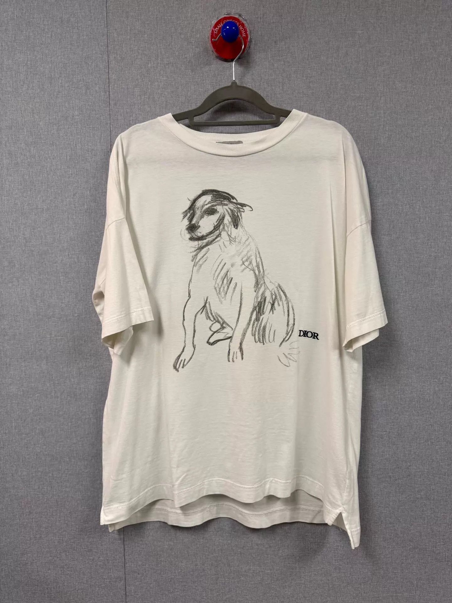Dior Dior Sketch Dog White Short Sleeve T-shirt XS Size US XS / EU 42 / 0 - 1 Thumbnail