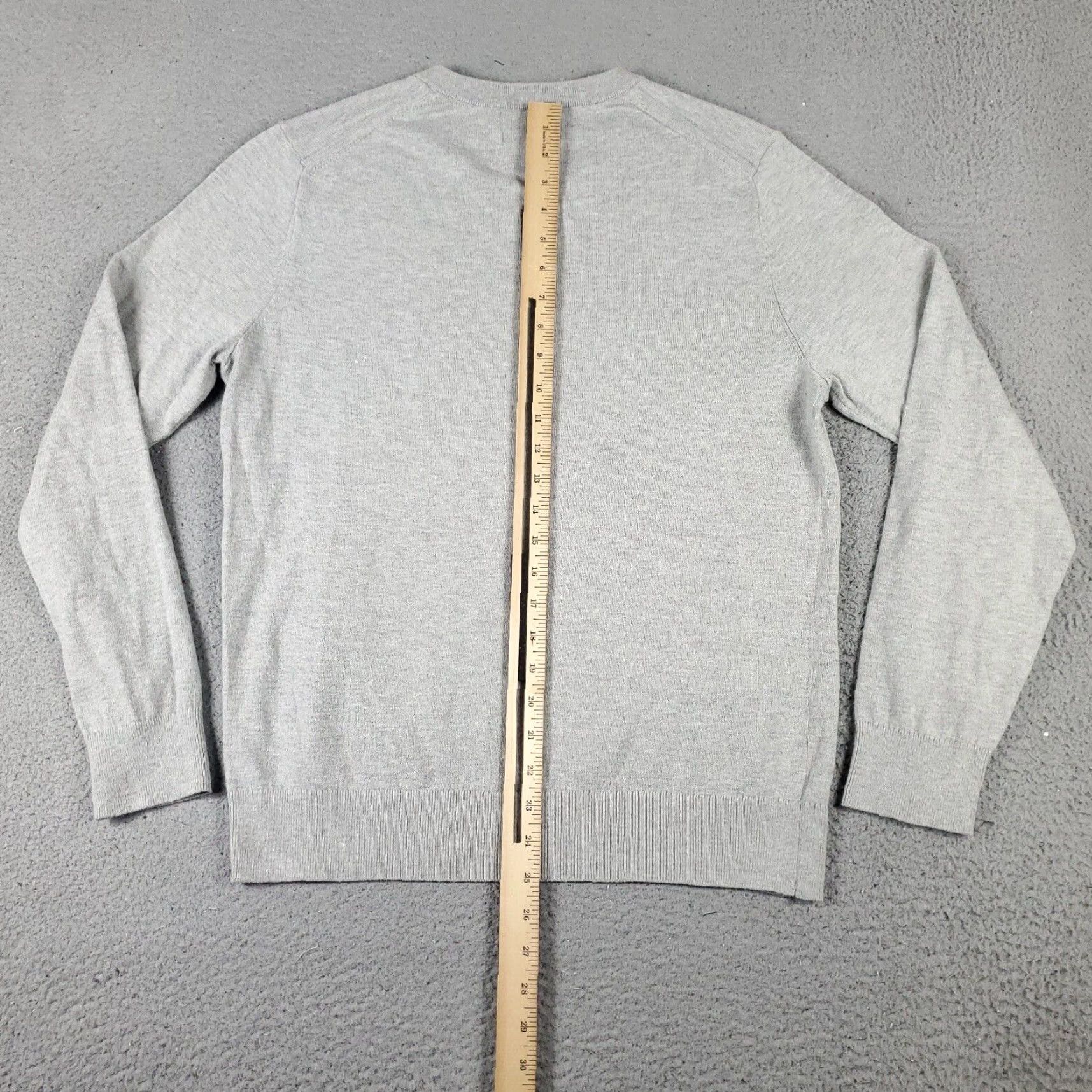 Nautica Nautica Mens Small Gray V Neck Casual Pullover Sweater Size US S / EU 44-46 / 1 - 6 Thumbnail