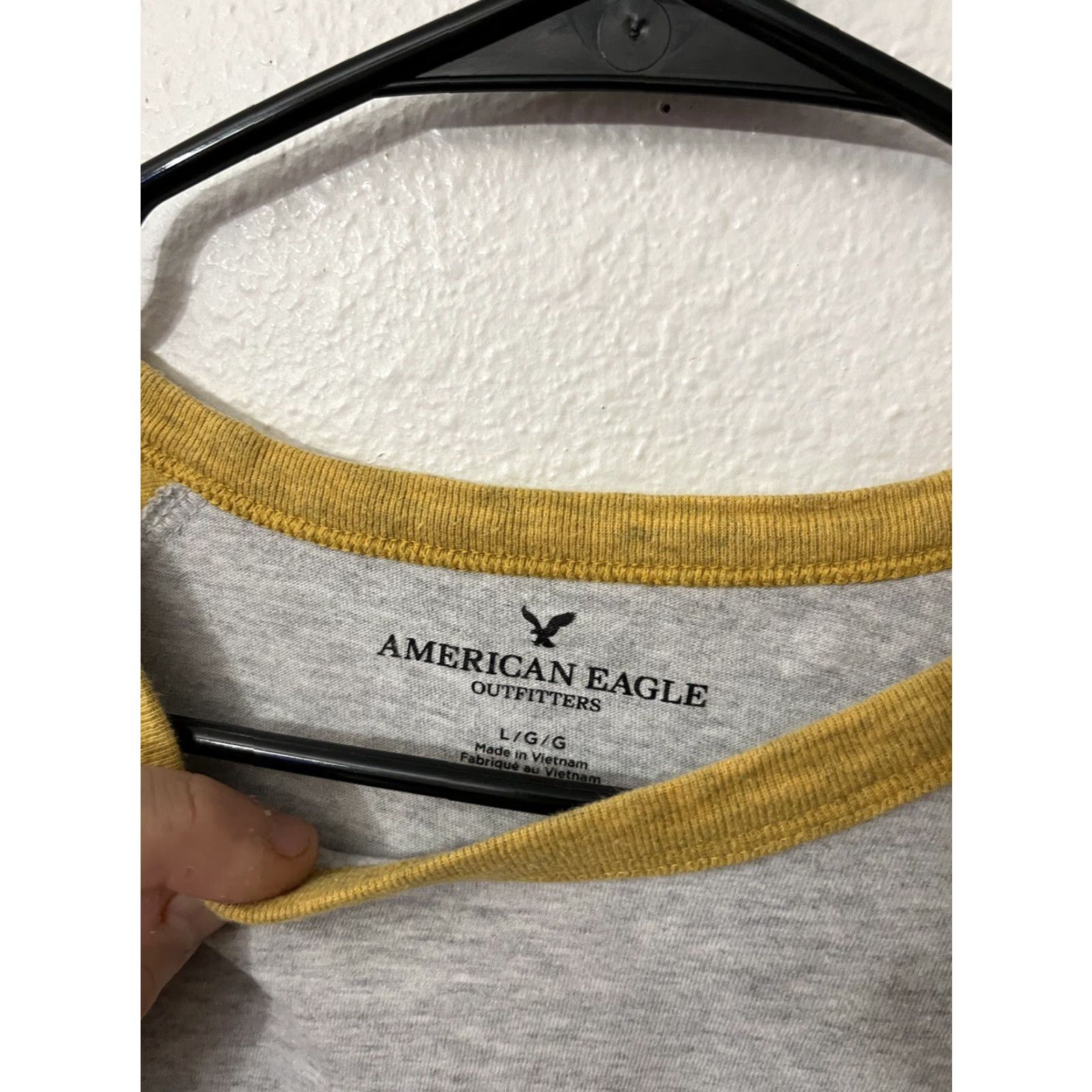 American Eagle Outfitters American Eagle Outfitters Shirt Men L Gray Crew Neck Short Sleeve T Shirt Classic Logo Knit Cotton Blend Size US L / EU 52-54 / 3 - 2 Thumbnail