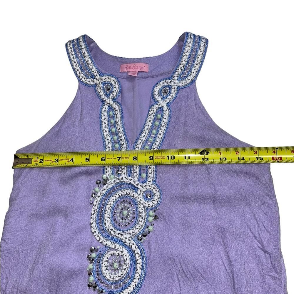Designer Lilly Pulitzer l Valli Soft Shift Beaded Lilac Dress XXS Size XXS / US 00 / IT 34 - 7 Thumbnail