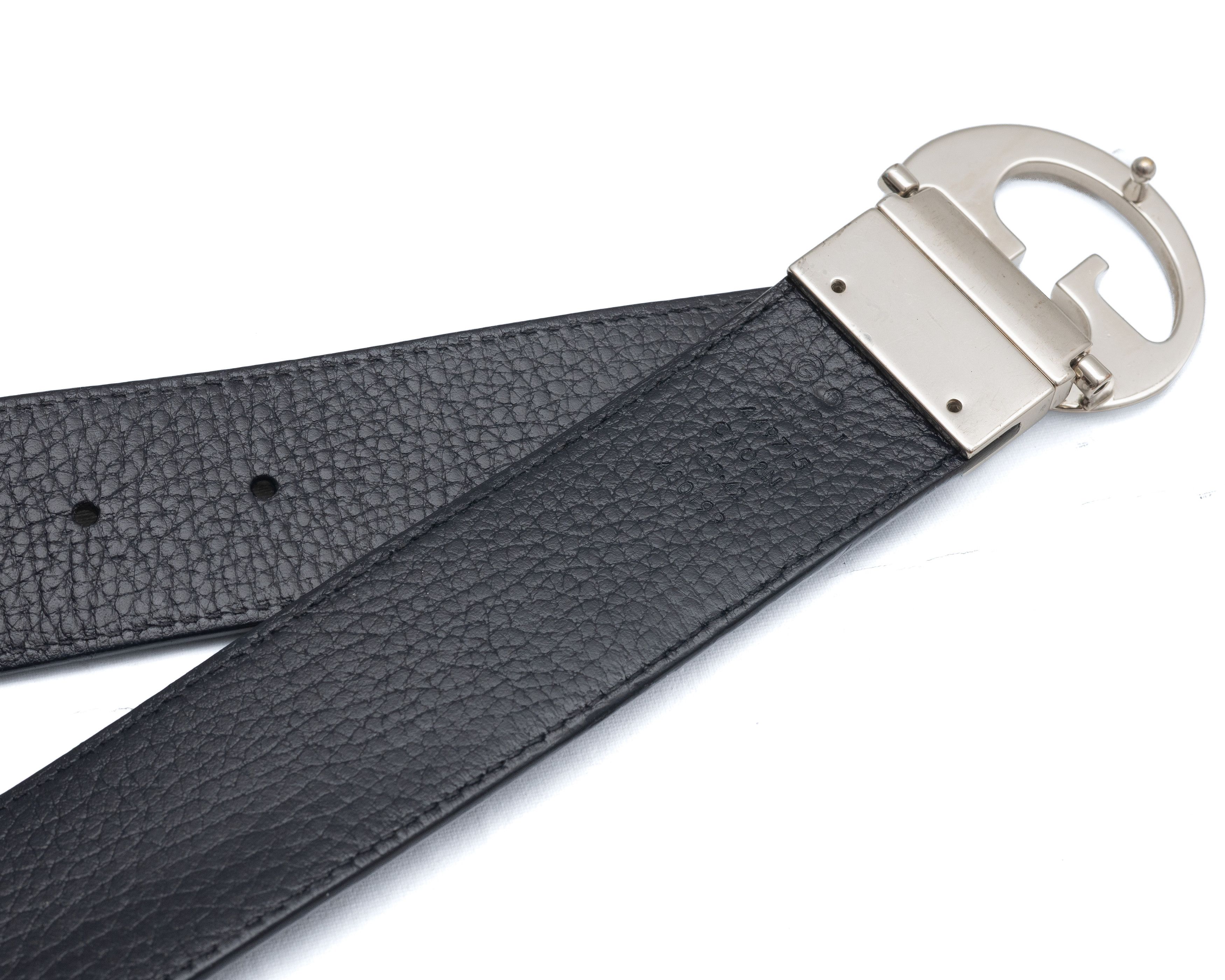 Gucci GUCCI Reversible Double Sided Belt Size 38 - 6 Thumbnail
