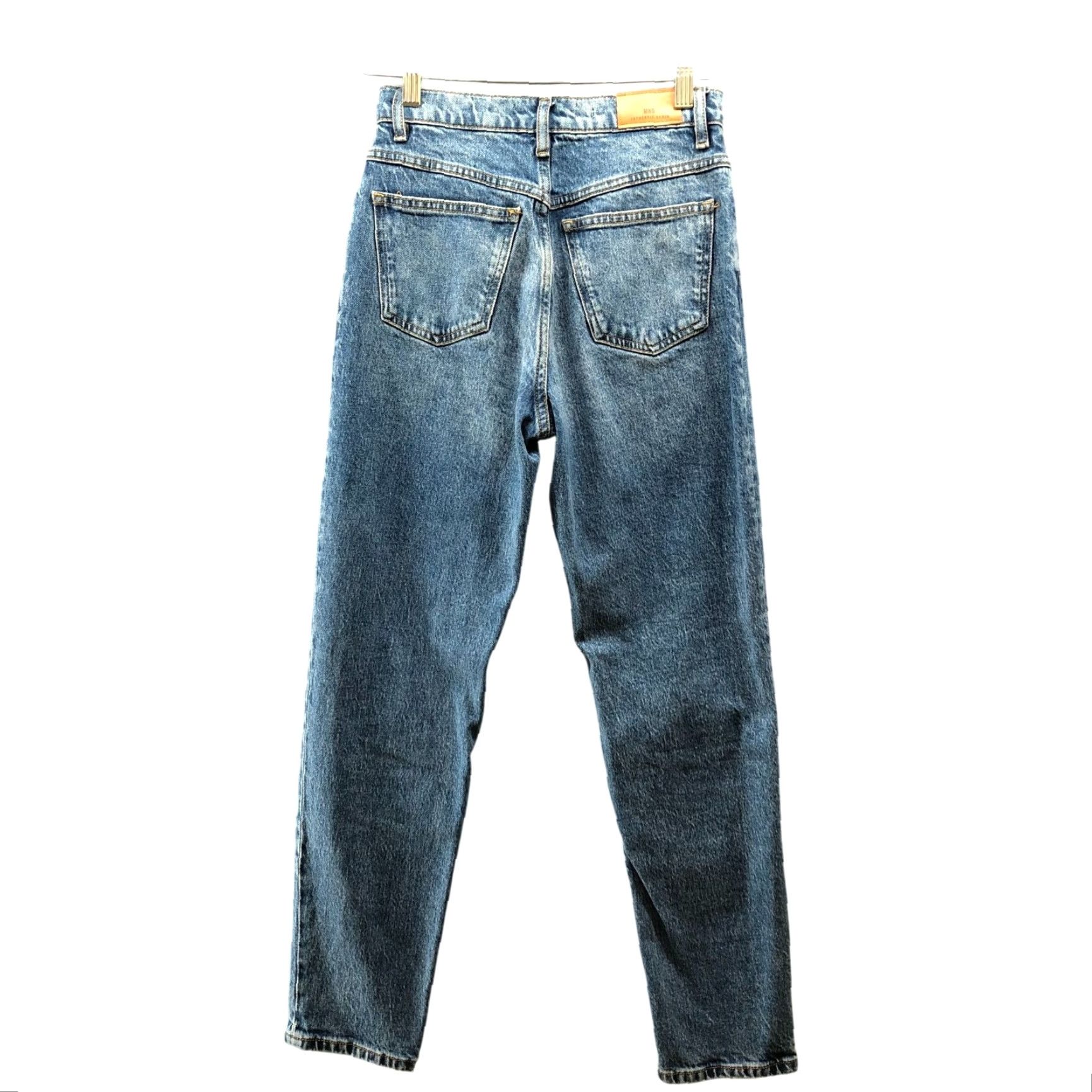 Mango MNG Mango Mom Jeans Womens 2 Blue Medium Wash High Rise Stretch Jeans 5-Pocket Design Vintage No Style: Mom 90s Womens Size 26" / US 2 / IT 38 - 2 Thumbnail