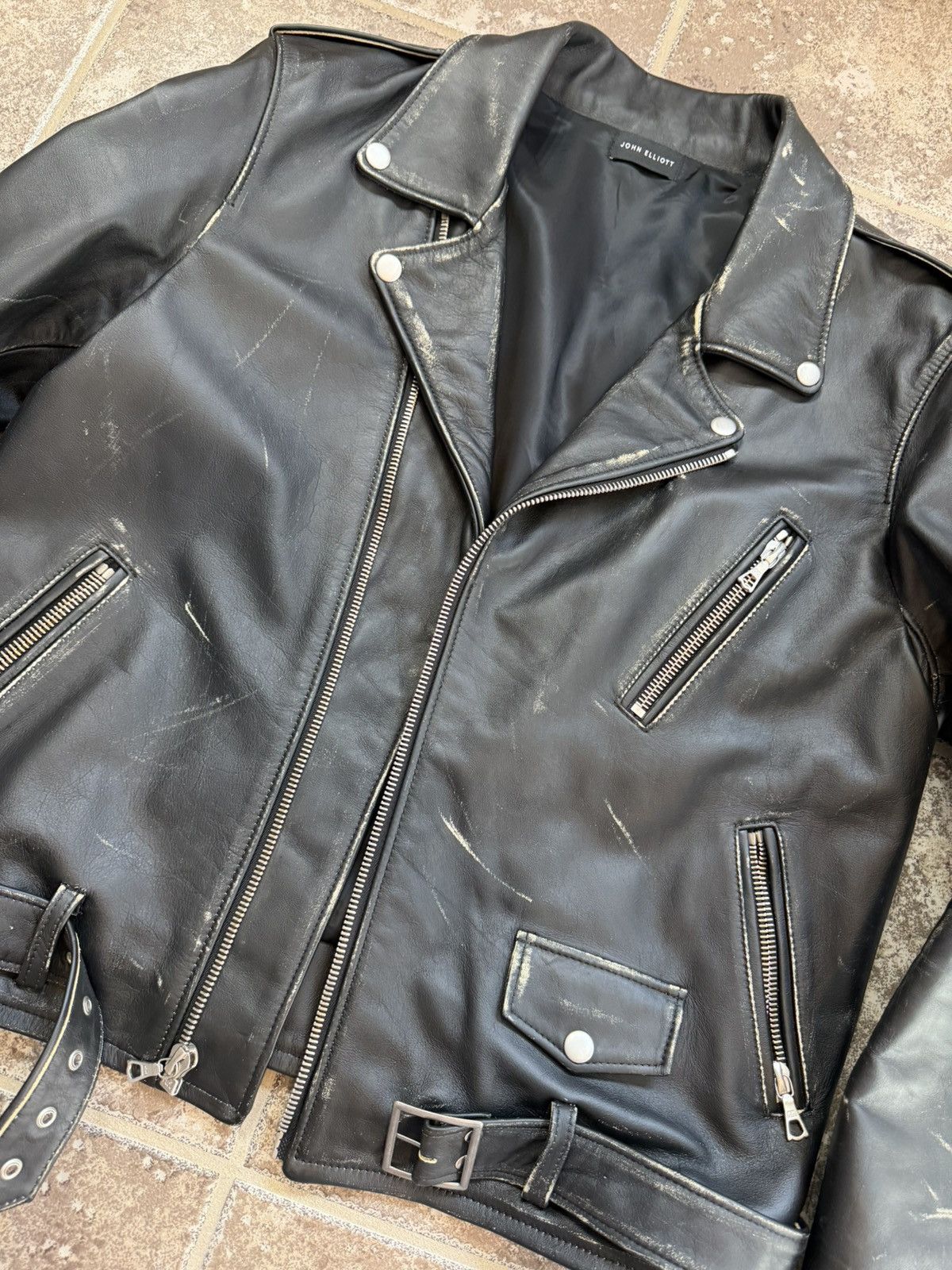 John Elliott John Elliott Leather Rider Moto Drifter Black Jacket Size 3 Size US L / EU 52-54 / 3 - 3 Thumbnail
