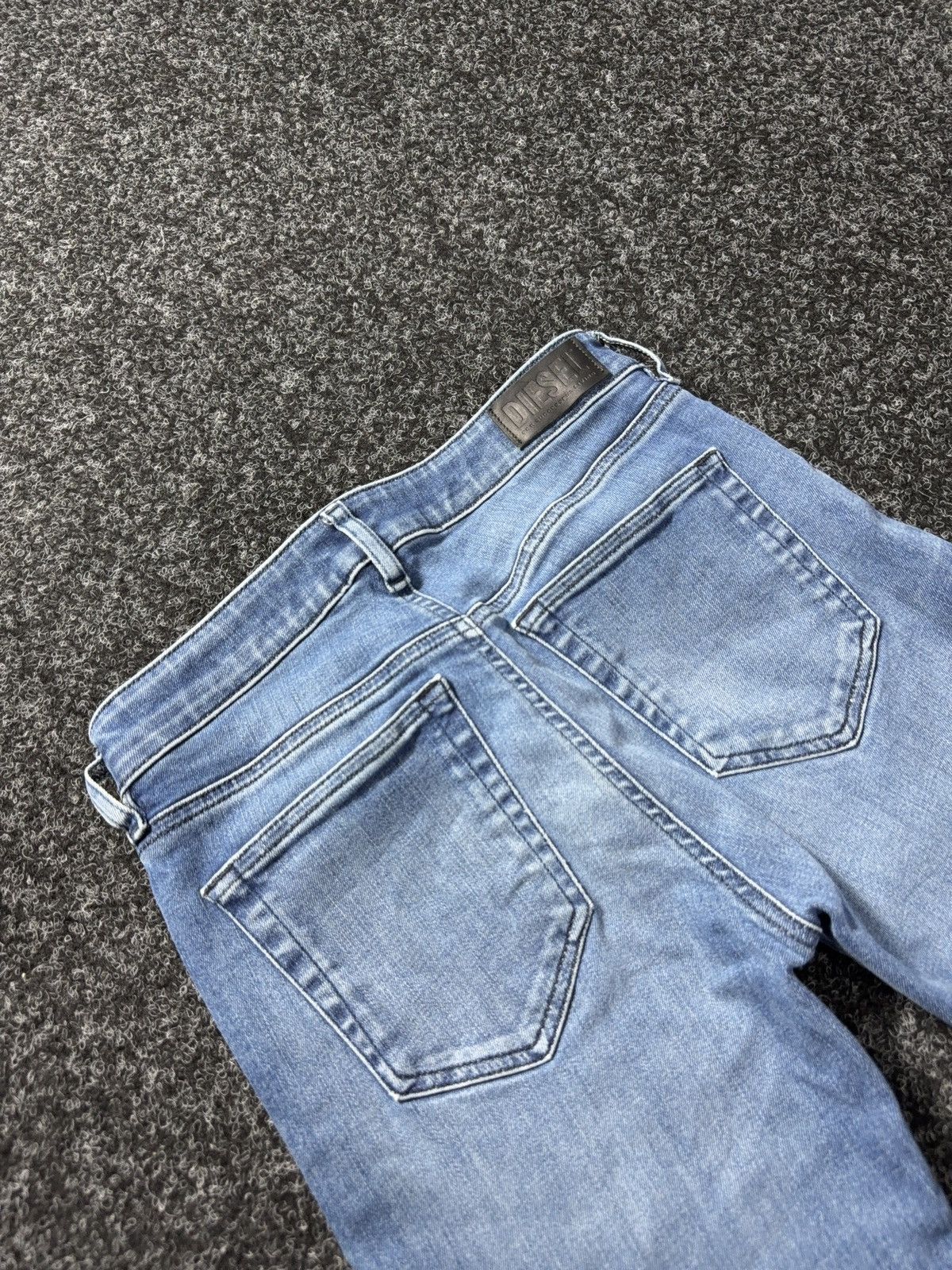 Diesel 00s Diesel Luxury Slandy Super Skinny Y2K Light Wash Jeans Size 28" / US 6 / IT 42 - 18 Thumbnail