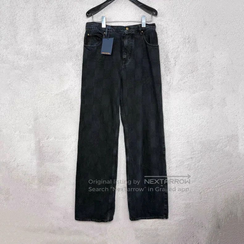 Louis Vuitton Louis Vuitton FW24 Dark Checker Jeans Size US 31 - 1 Thumbnail