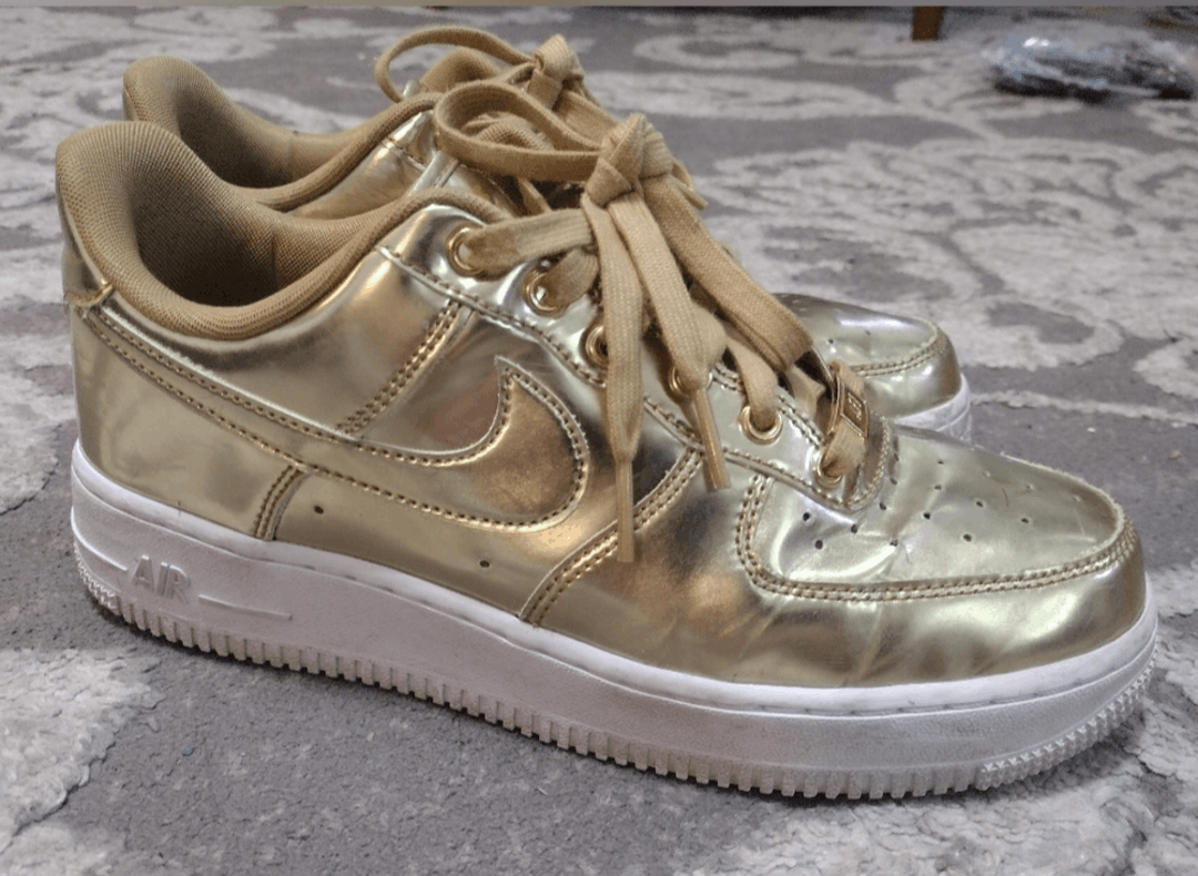 Nike Nike AF1 metallic gold sneakers Size US 8 / IT 38 - 1 Thumbnail