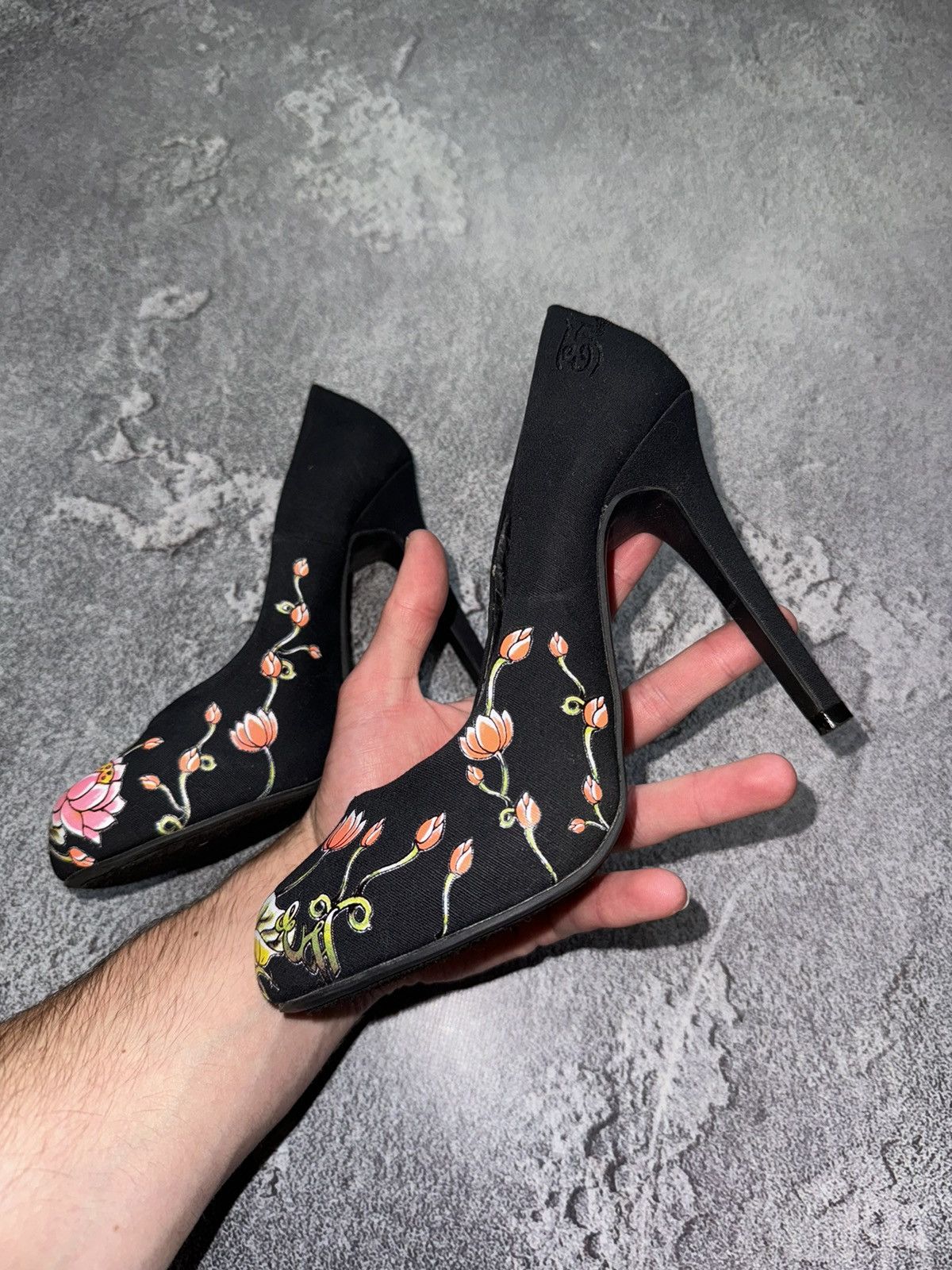 Ed Hardy × Japanese Brand Ed Hardy US7 UK4.5 EUR38 all printed heels boots shoes Size US 7 / IT 37 - 7 Thumbnail