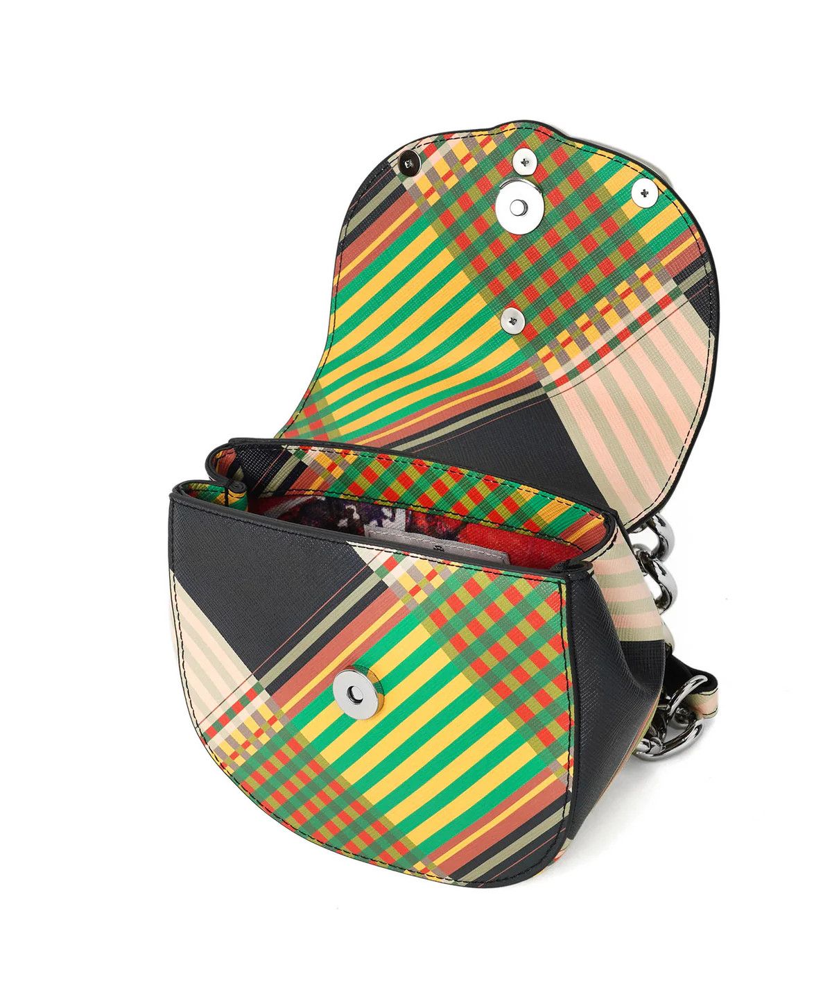 Vivienne Westwood VIVIENNE WESTWOOD Jodie tartan coated canvas saddle bag Size ONE SIZE - 5 Thumbnail