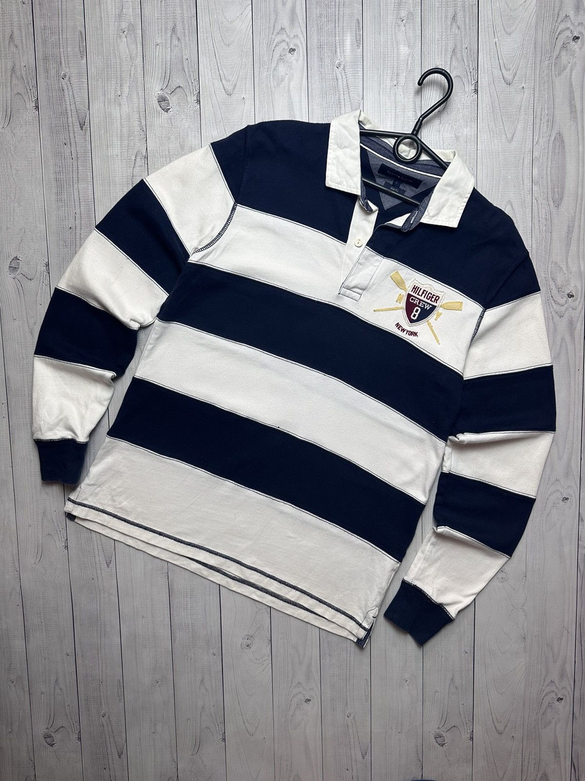 Tommy Hilfiger × Vintage Vintage Tommy Hilfiger New York rugby jersey striped size L Size US L / EU 52-54 / 3 - 1 Thumbnail